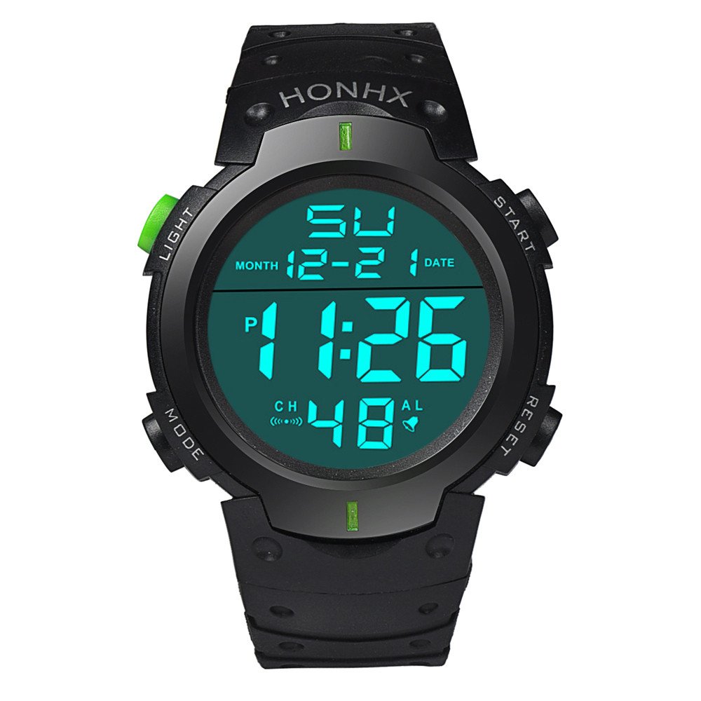 Waterproof Digital Sports Watch for Men & Women - LCD Stopwatch with Date Display, Durable Rubber Strap - Perfect for Running, Swimming & Outdoor Activities