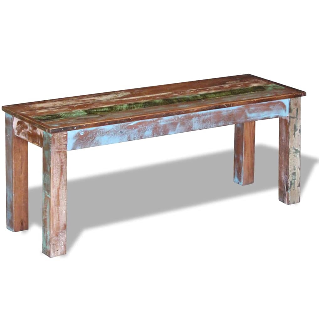 Handmade Solid Reclaimed Wood Bench - 43.3