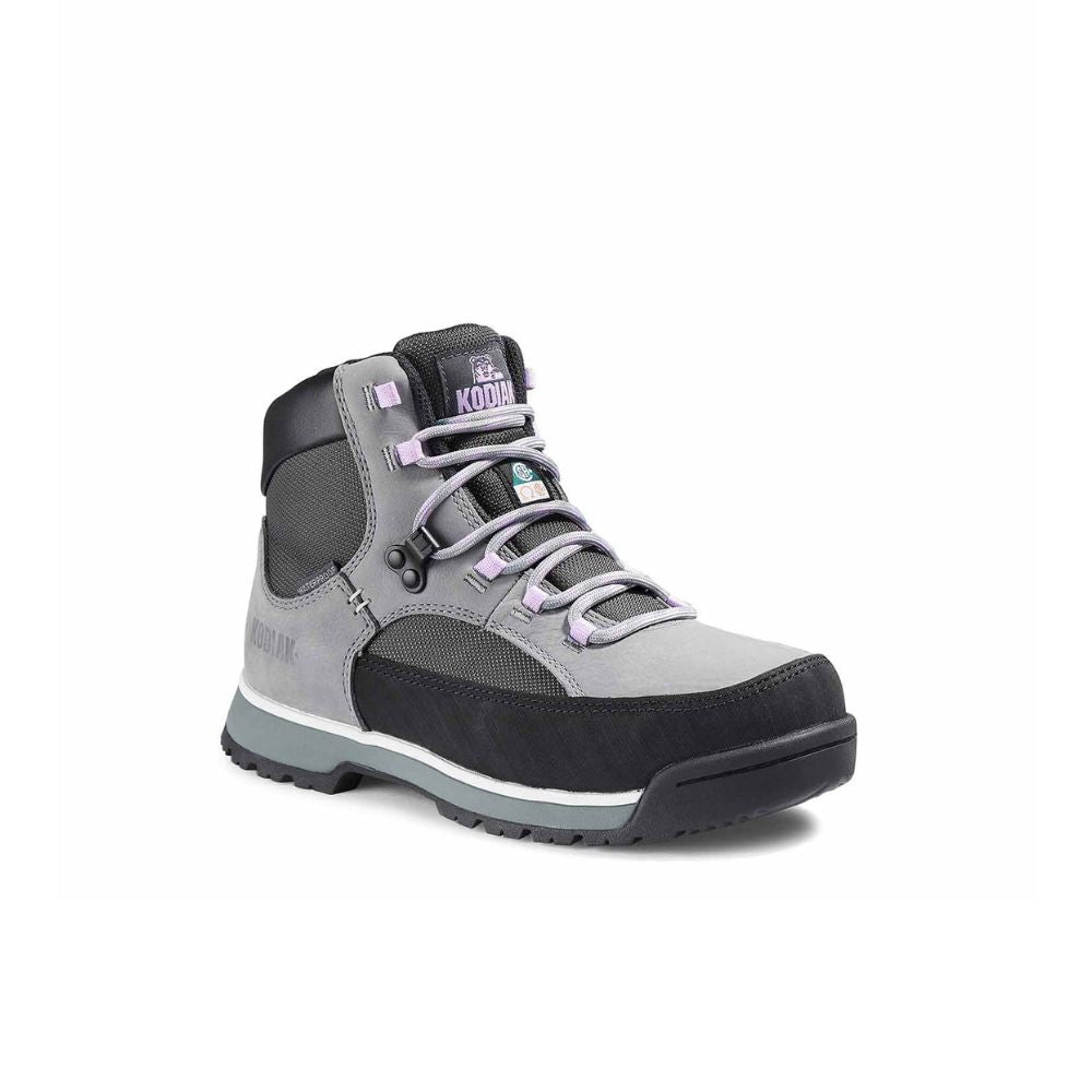 Kodiak Greb Women's Waterproof Steel Toe Hiking Work Boots - Grey (KD0A834YGYX) | Durable Safety Shoes for Construction, Outdoor Work & Hiking Adventures