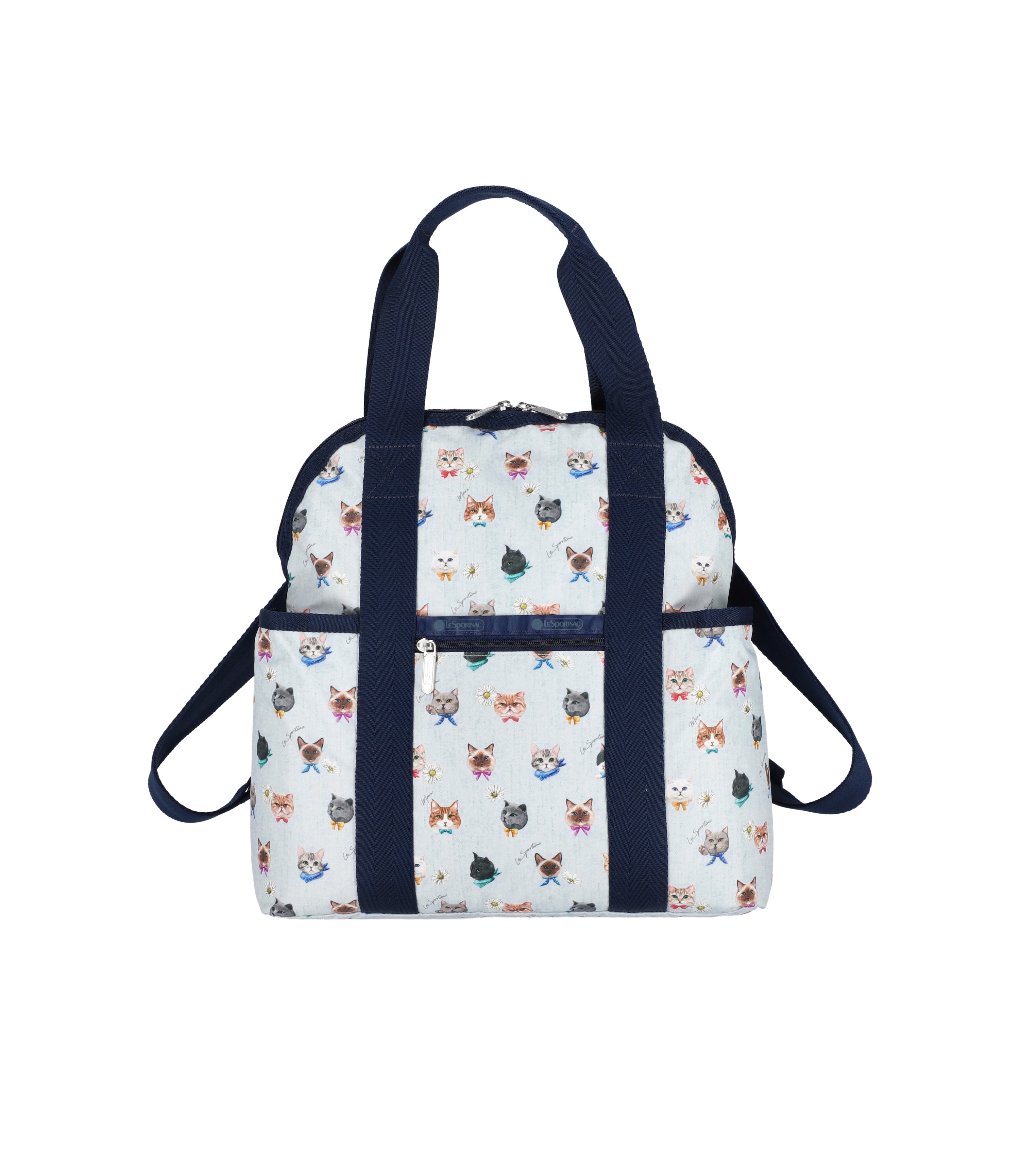 Playful Cats Sky Blue print