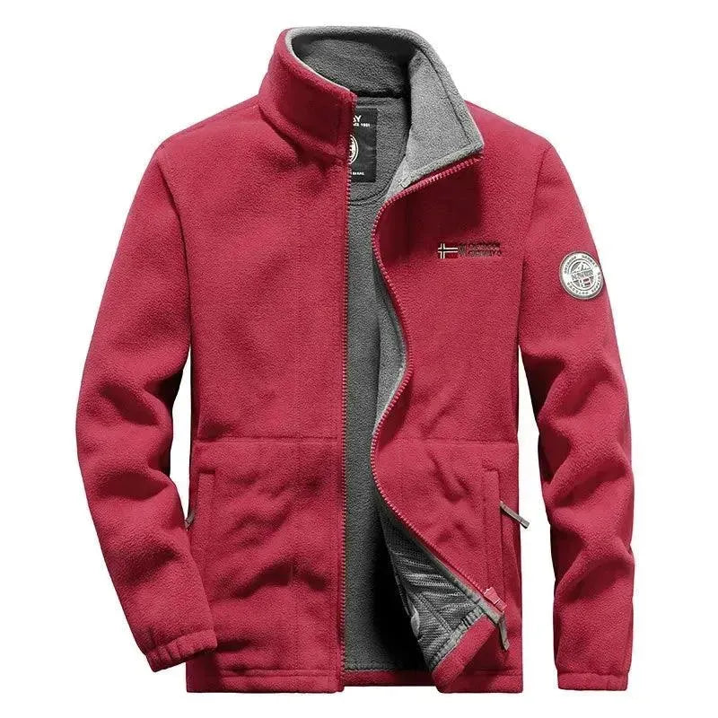 Stylish Fleece Winter Jacket for Men - Warm & Comfortable Outerwear for Cold Weather, Hiking, and Outdoor Activities