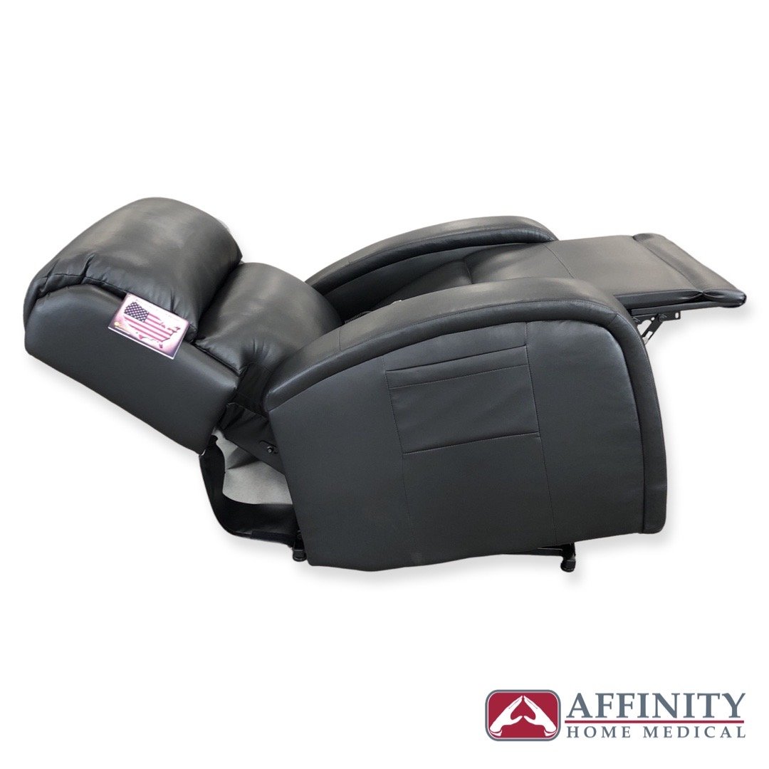 Ez Sleeper PR 761 Maxicomfort with Twilight Luxury Lift Chair - Black Onyx Brisa | Power Recliner for Elderly & Mobility Issues | Perfect for Living Room, Bedroom & Home Theater Relaxation