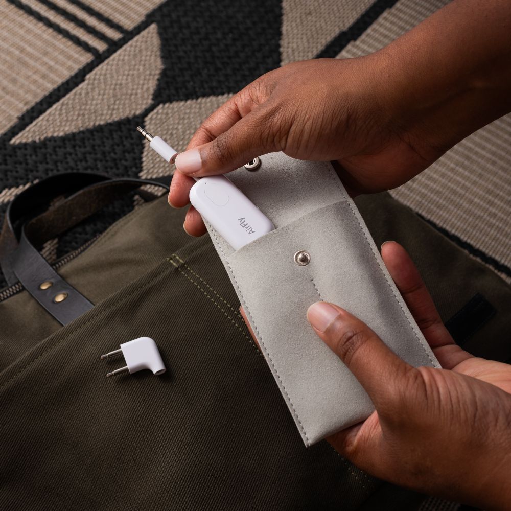 Twelve South AirFly Pro Deluxe Wireless Bluetooth Audio Transmitter for Headphones - Perfect for Travel, Gym, and Airplane Use