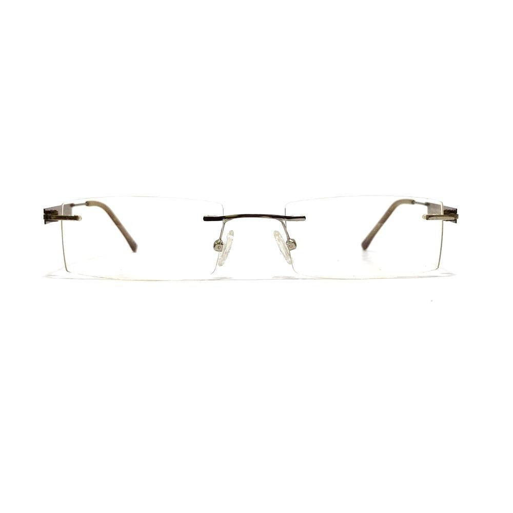 Anti-Blue Light Computer Glasses - Brown Rimless Frameless Eyewear 6057BR for Screen Time & Digital Eye Strain Relief