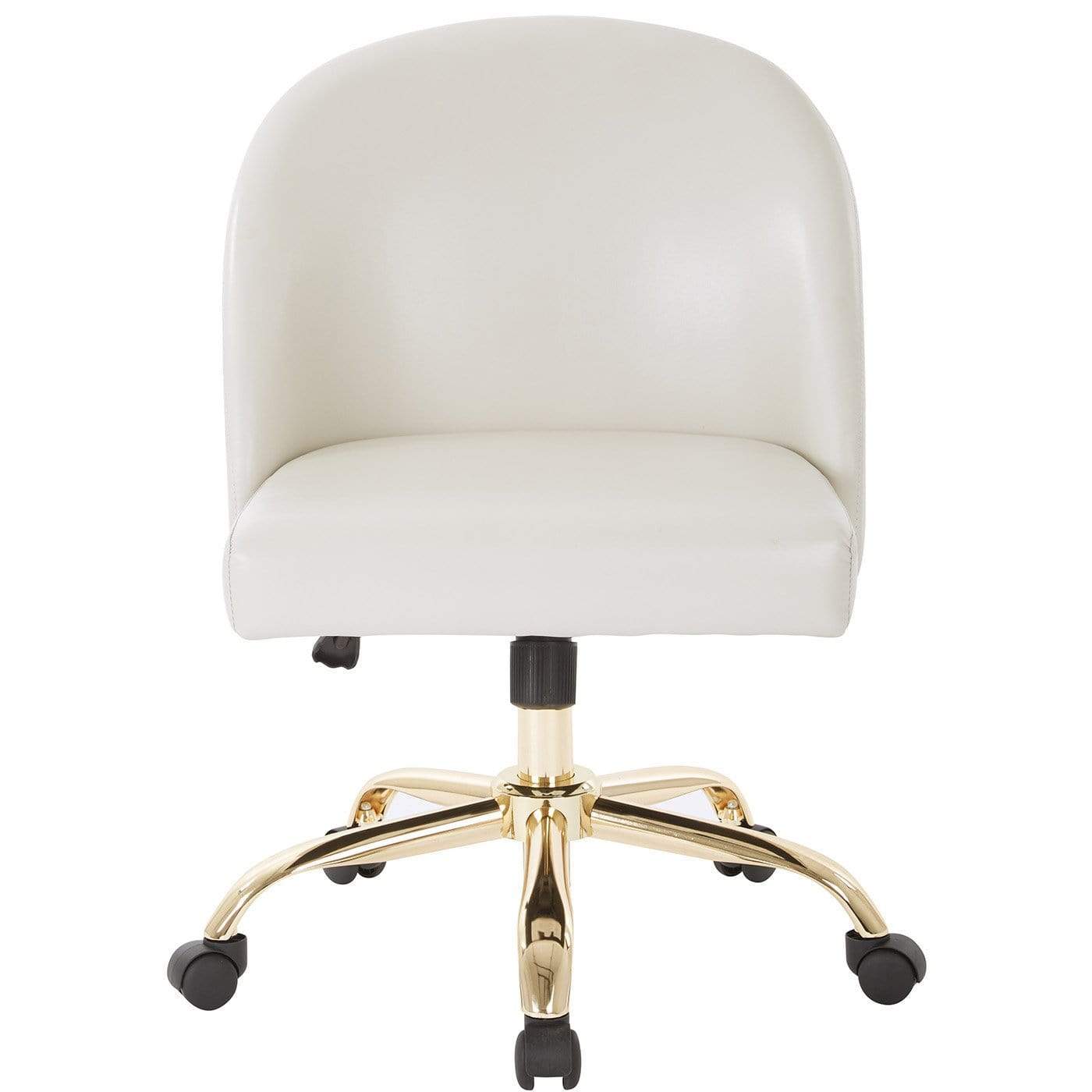 Office Star Ave Six Layton Mid Back Office Chair - Velvet Upholstered Ergonomic Desk Chair with Adjustable Height & Swivel [FL3224G] - Perfect for Home Office, Study, or Workspace
