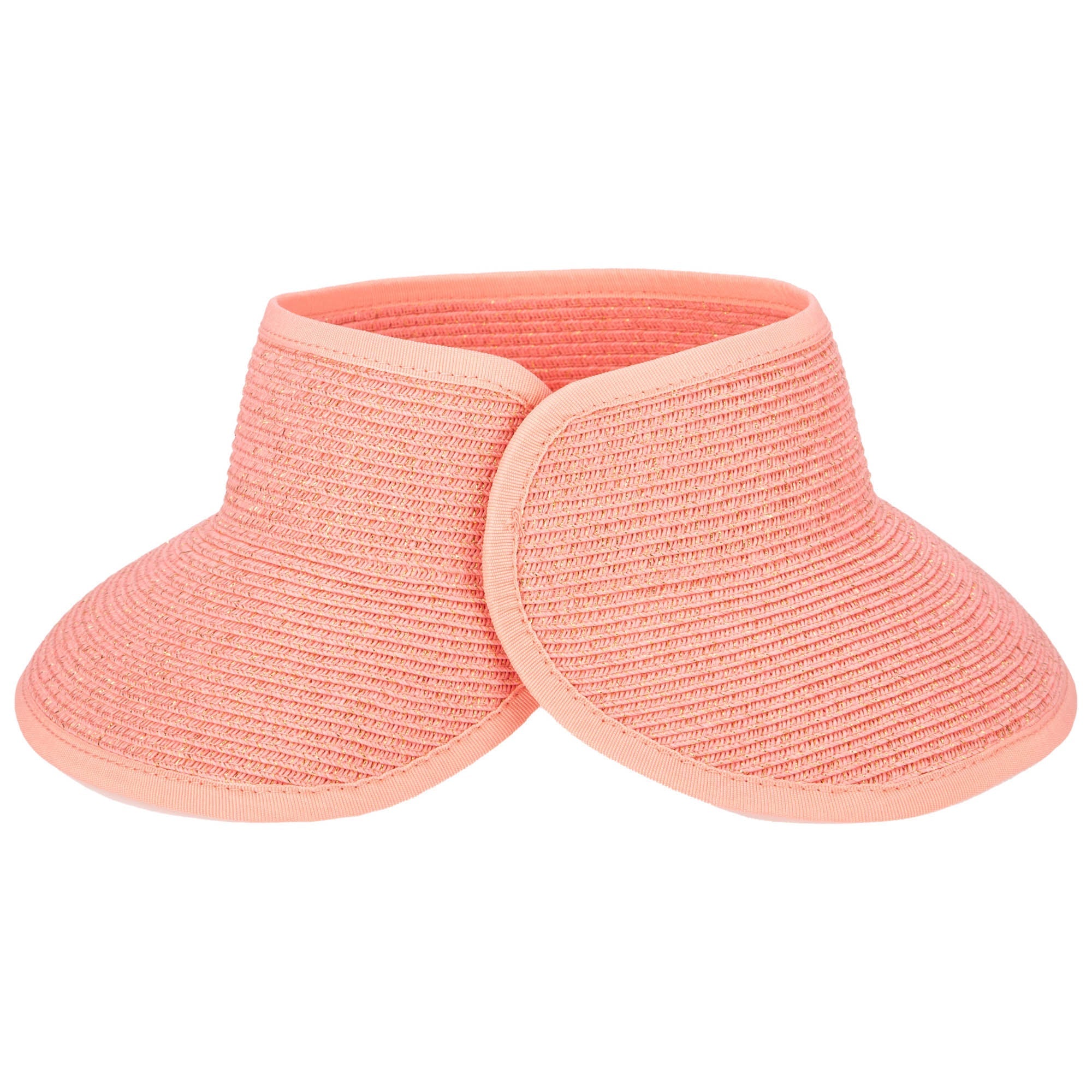 Shimmer Ultrabraid Mini Roll Up Visor with Gold Lurex - Stylish Hair Accessory for Women, Perfect for Beach, Pool, and Summer Outdoor Activities