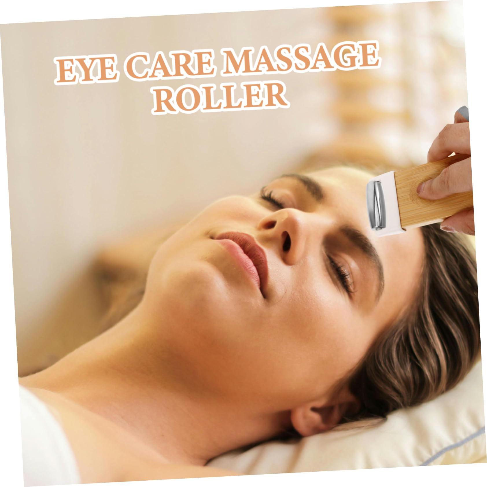 FOMIYES Jade Face Roller & Eye Massager - Stainless Steel Facial Massage Tool for Skin Care, Anti-Aging & Relaxation | Perfect for Home Spa, Morning Routine & Travel Skincare