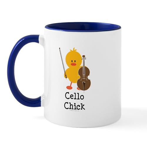 White/Navy Inside - Cello Chick Mug