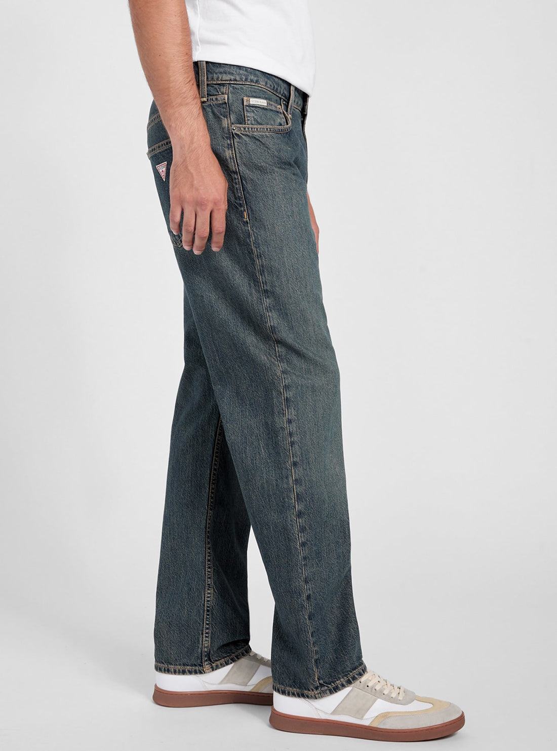 Guess G16 Straight Leg Jeans for Women - Classic Blue Denim Pants with Mid Rise & Stretch Comfort | Perfect for Casual Wear, Office & Weekend Outfits