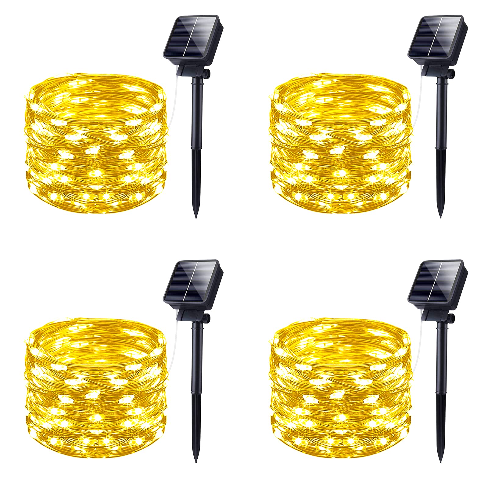 132FT Solar Fairy Lights Outdoor - 264 LED Waterproof String Lights with 8 Modes | Solar Powered Copper Wire Twinkle Lights for Garden, Patio, Wedding & Party Decor | Perfect for Backyard, Christmas, and Outdoor Events