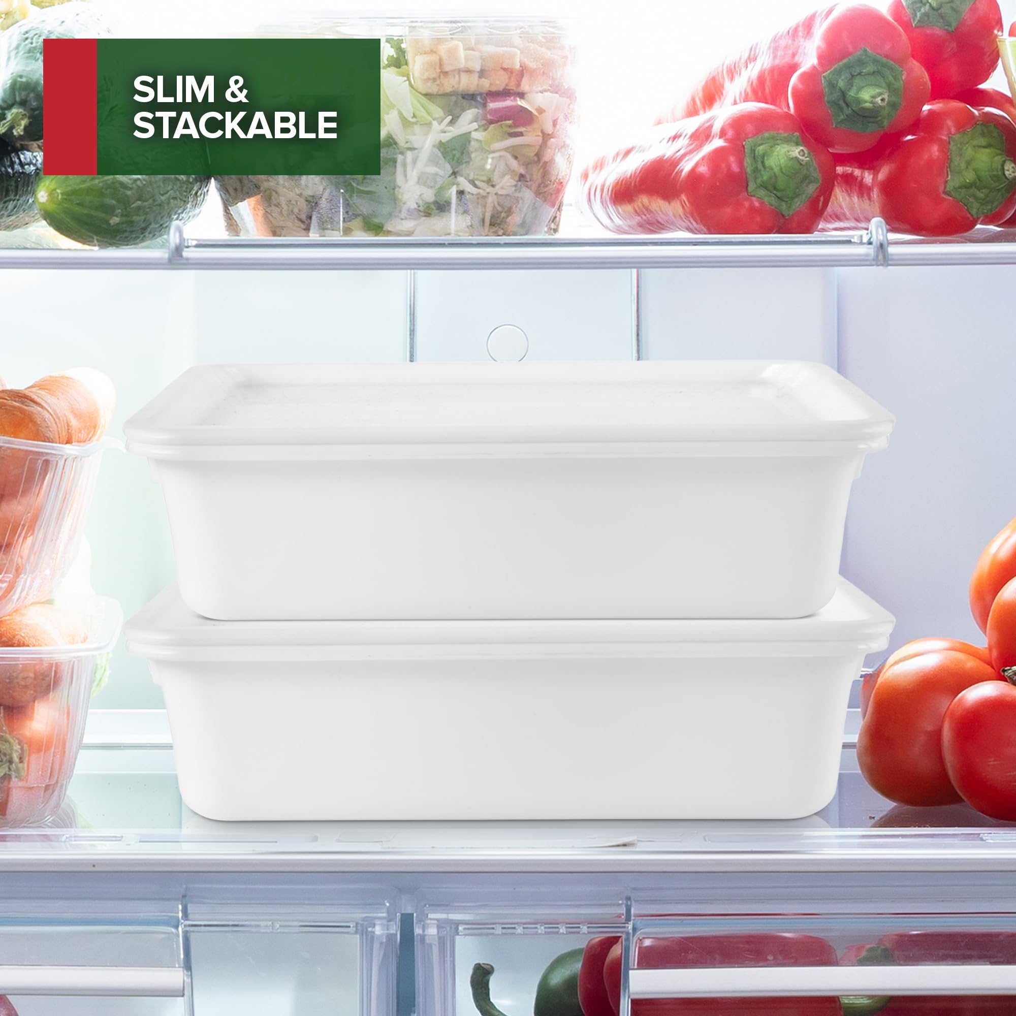 Stock Your Home Pizza Dough Proofing Container with Lid (1 Pack) - Airtight Bread Dough Rising Box for Homemade Pizza, Sourdough & Artisan Bread | Perfect for Kitchen, Bakery & Meal Prep