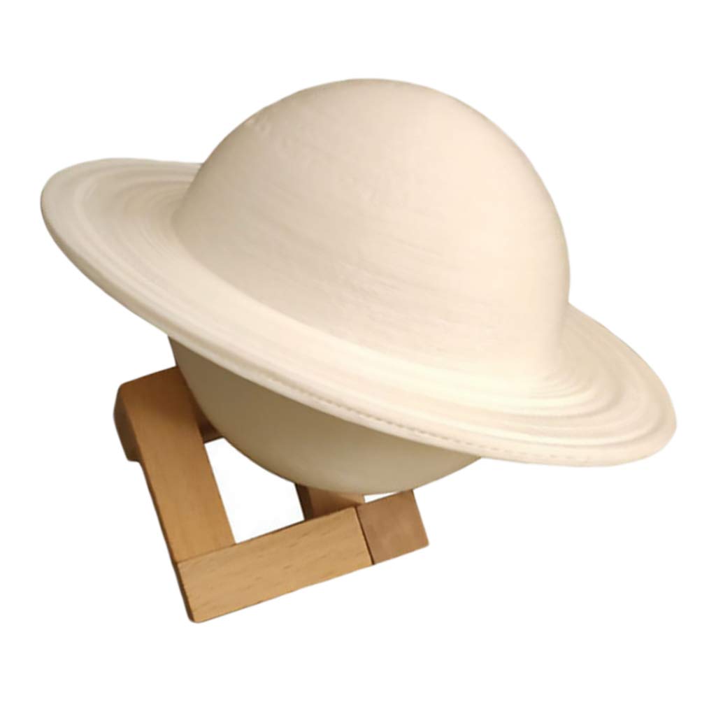Uonlytech 3D Moon Lamp with Wood Stand & Remote Control - USB Night Light, Touch Control LED Planet Lamp for Bedroom, Nursery, Home Decor - Perfect Gift for Birthday, Christmas, Party (Jupiter Style)