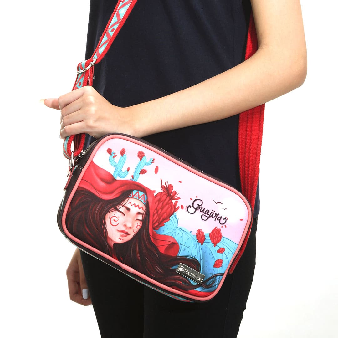 Hands-Free Guajira Crossbody Bag by Macondas - Stylish & Convenient for Travel, Shopping, and Everyday Use