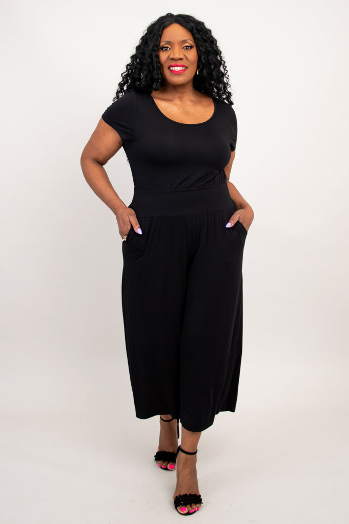 Julie Women's Bamboo Jumpsuit - Soft & Comfortable Black Romper for Casual Wear, Lounge & Travel | Eco-Friendly Outfit