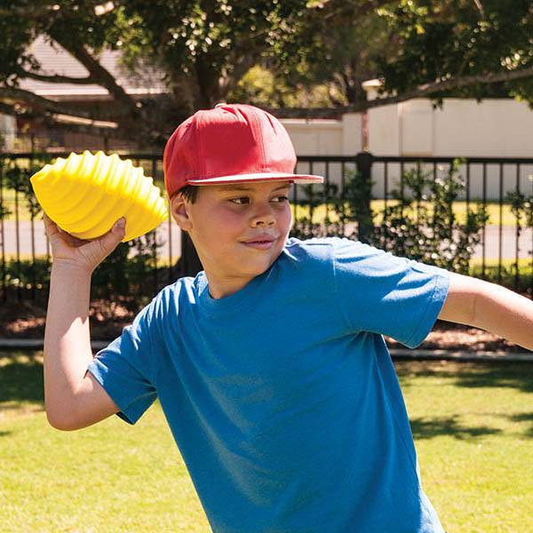 8.5 Inch Yellow Hart Swirl Ball - Durable Rubber Bounce Ball for Kids Outdoor Games, Sports Training & Playground Activities