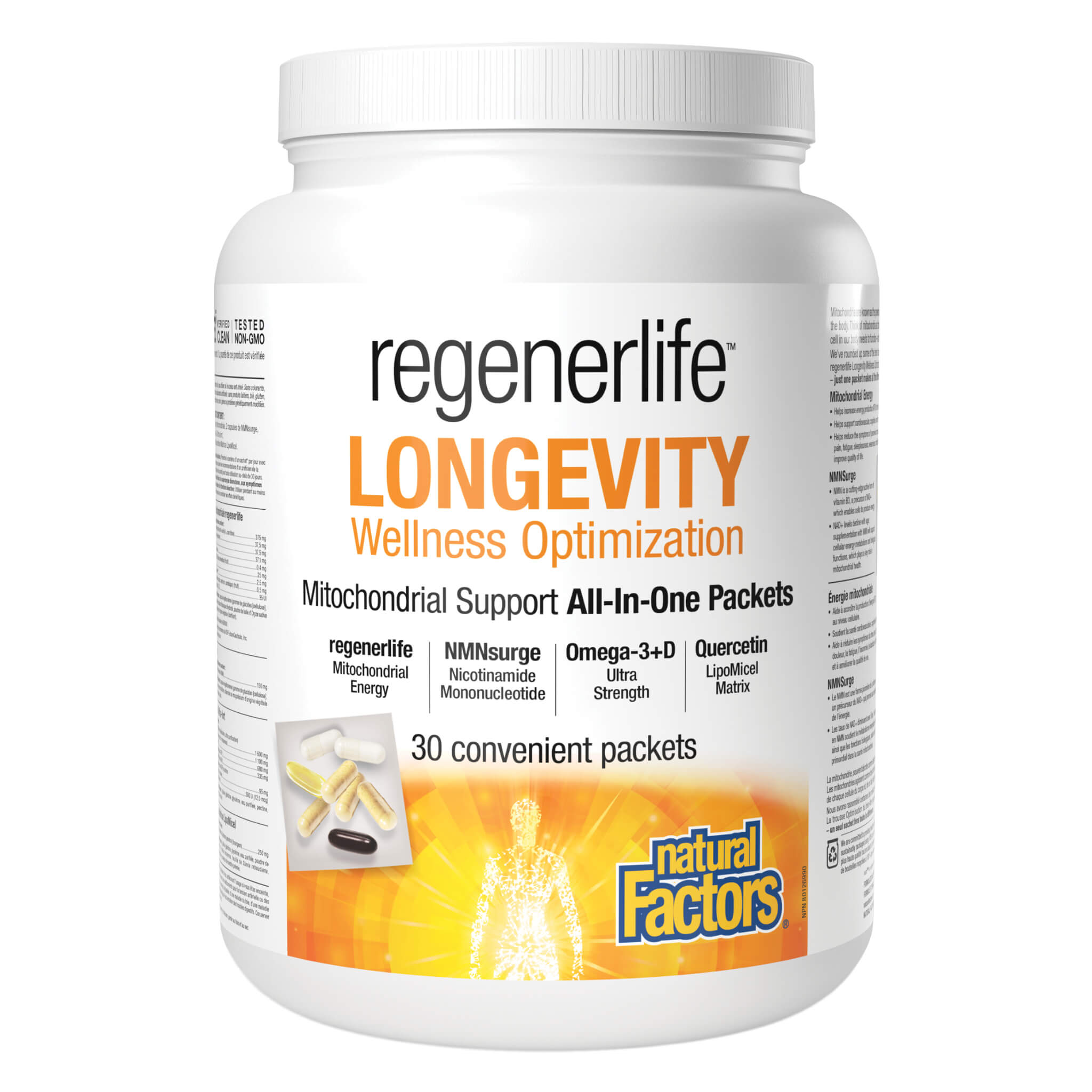 RegenerLife Longevity Kit - Anti-Aging Supplement Set with NAD+ Boosters & Collagen Support for Cellular Health | Daily Wellness Routine & Healthy Lifestyle Enhancement