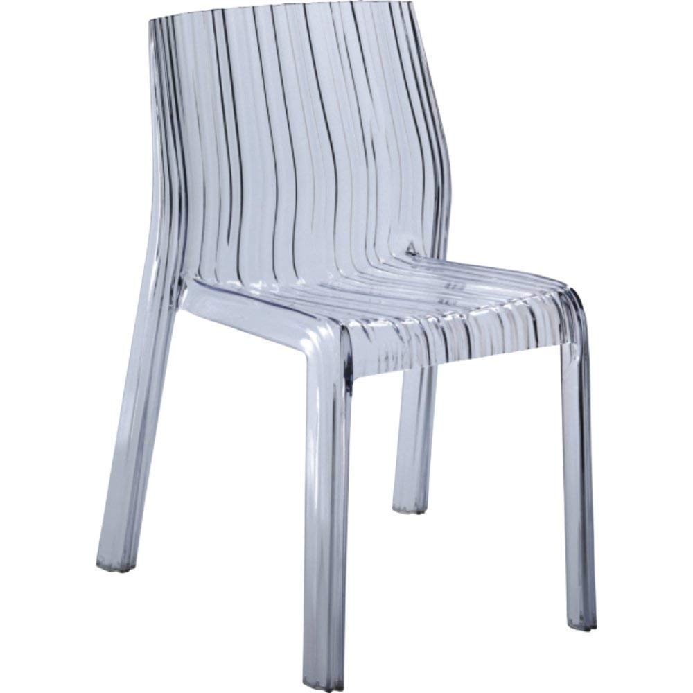 Wave Dining Chair - Clear Transparent Modern Design for Kitchen, Dining Room & Office | Stylish & Comfortable Seating Solution