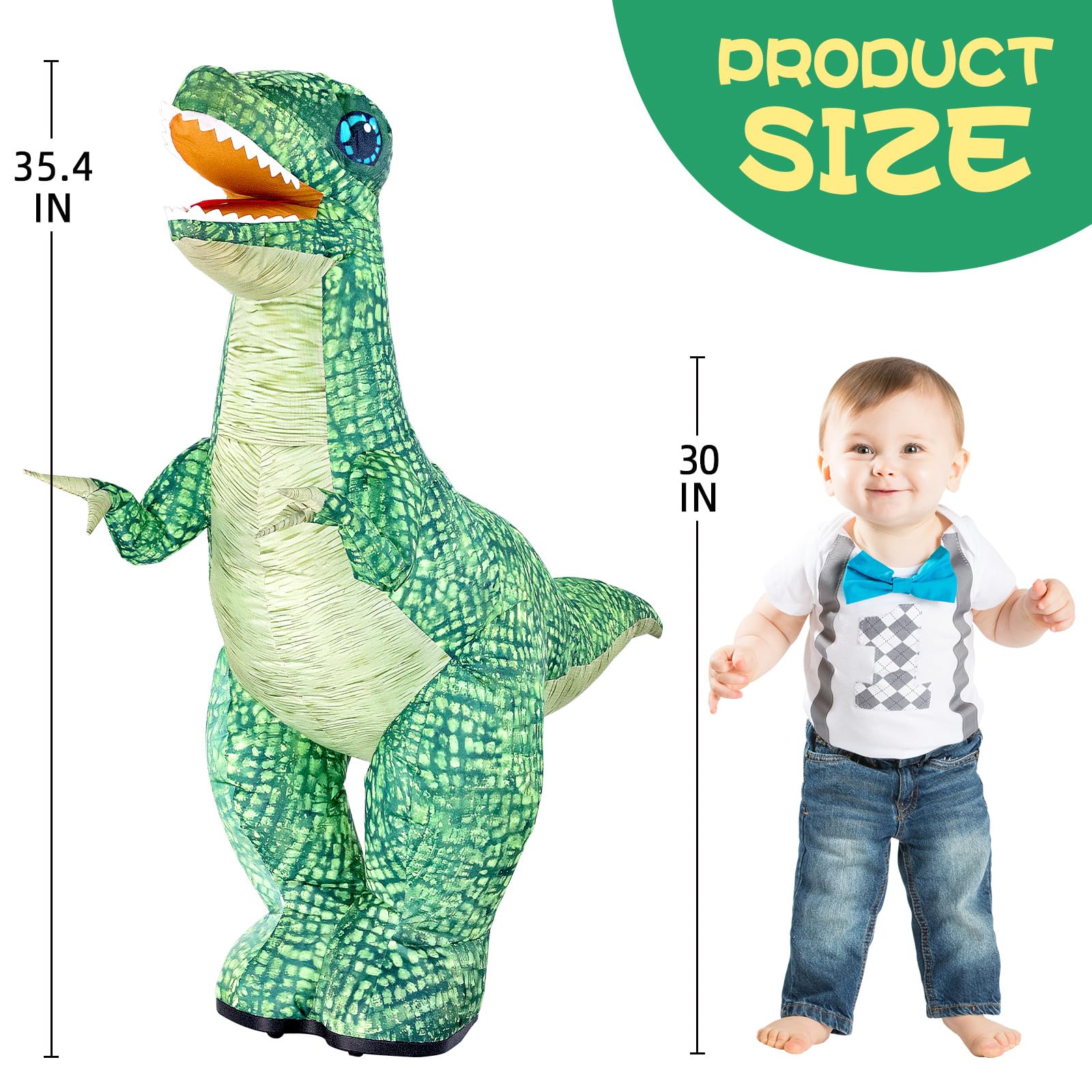2.4GHz Remote Control Inflatable Dinosaur Toy for Kids - Rechargeable Electric Walking Dinosaur with 360° Rotation, Forward & Backward Movement - Perfect Birthday Gift for Boys Age 6-12 | Indoor & Outdoor Play, STEM Learning Toy, Party Favor