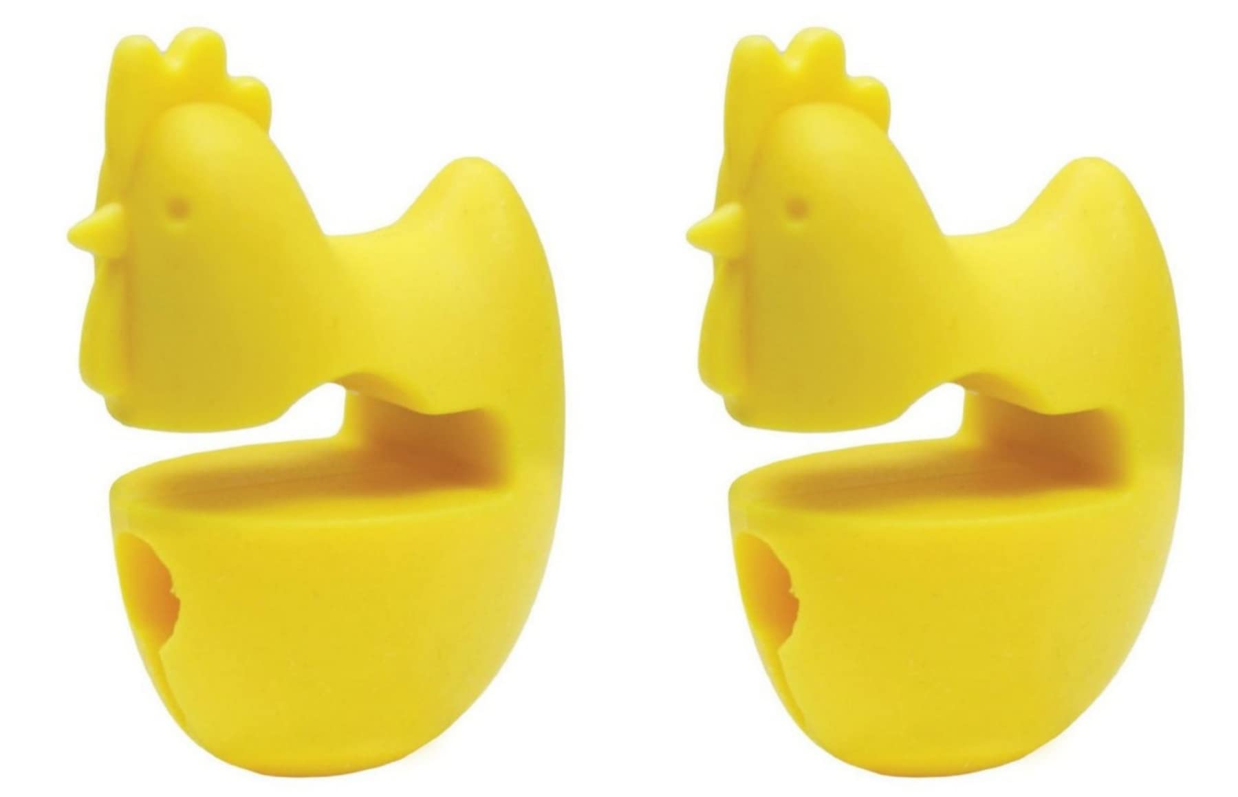 Fox Run Silicone Chicken Pot Pan Clip - 2-Pack Spoon, Ladle & Spatula Holder for Kitchen Utensils - Perfect for Cooking, Baking & Serving Hot Pots & Pans