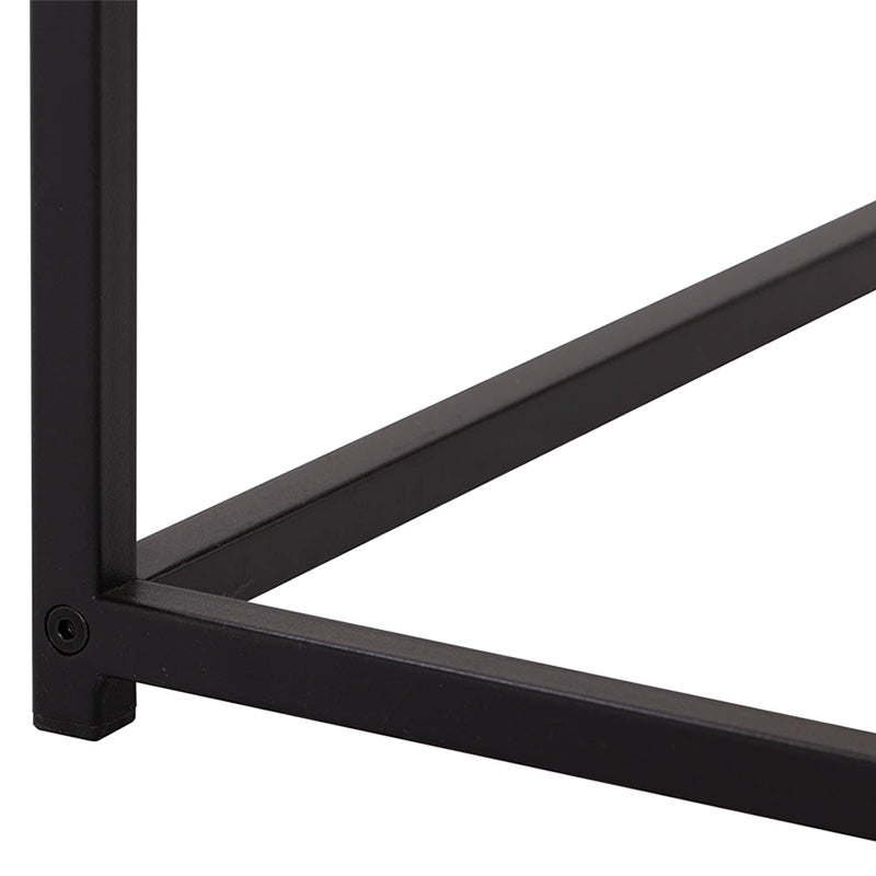 BRADFORD 100cm Coffee Table - Natural & Black Finish Modern Living Room Furniture for Small Spaces & Apartments