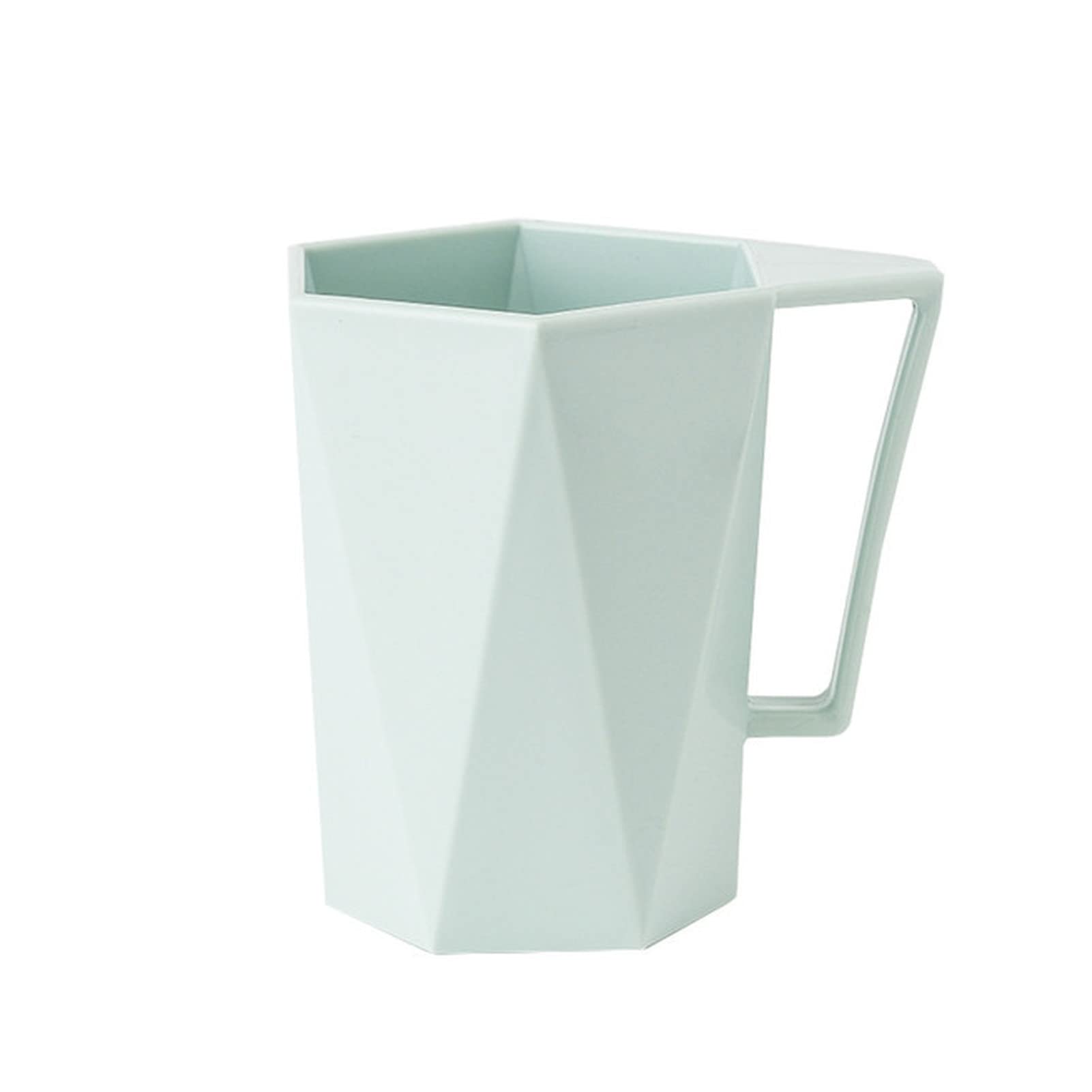 Geometric Black and White Couples Mugs - 350ml (12oz) Insulated Travel Coffee Tea Juice Water Cups - Easy to Carry, Dishwasher Safe - Perfect for Romantic Dates, Office, Camping, Gifts (Mint Green)