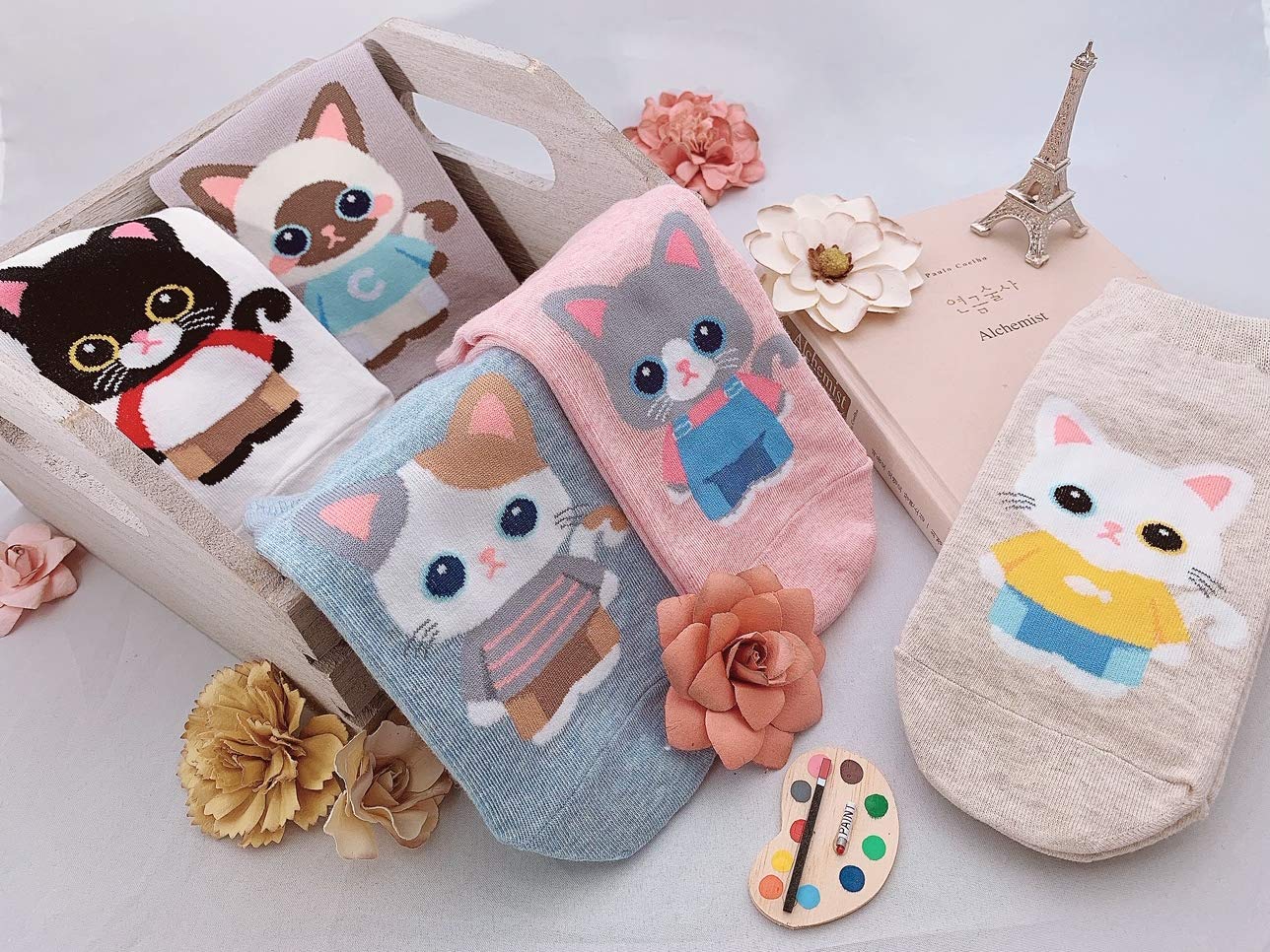 Cute Animal Print Ankle Socks for Women & Teen Girls - Soft Comfortable No Show Socks - Perfect Gift for Her, School, Sports & Everyday Wear