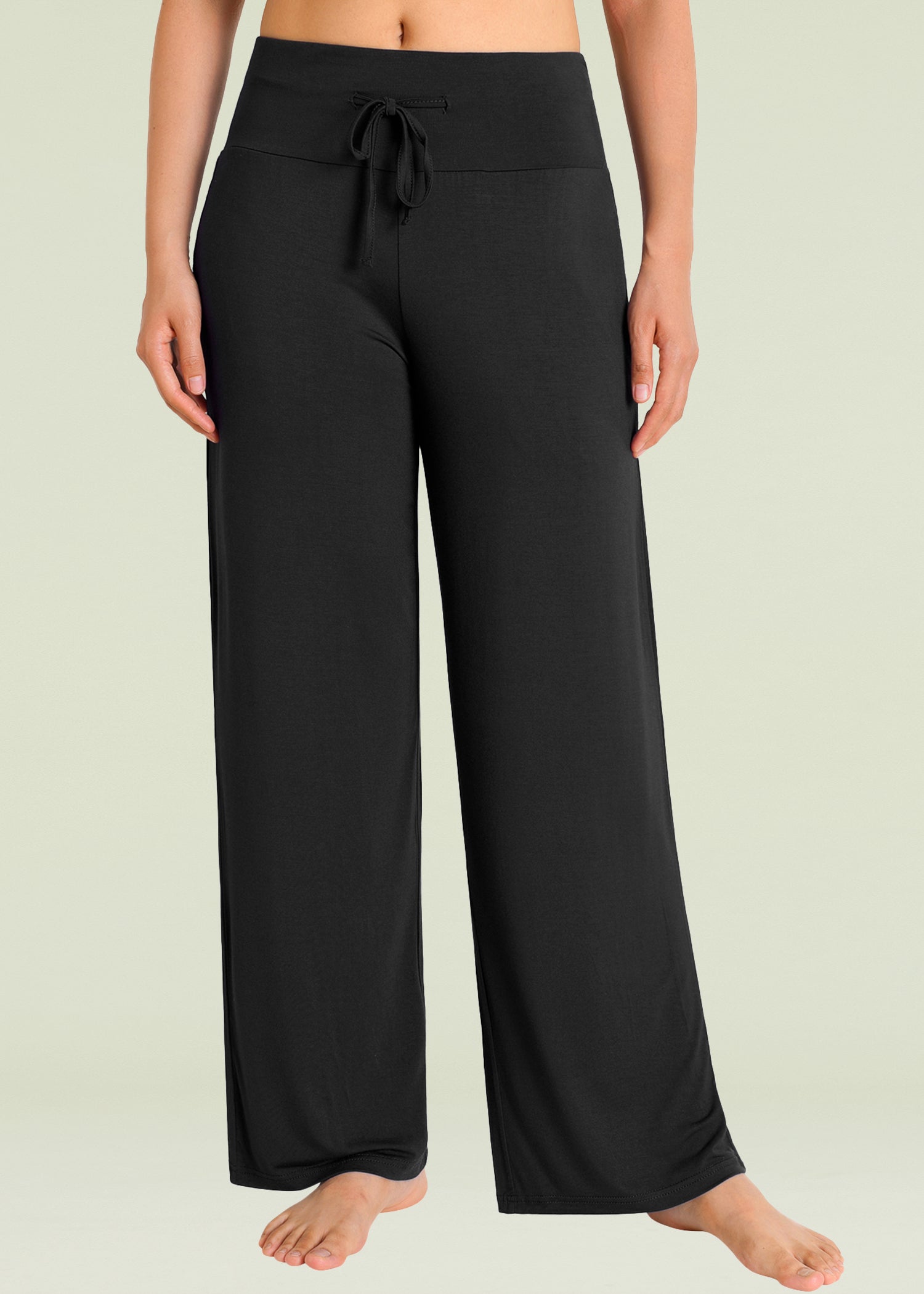 Soft & Comfortable Women's Bamboo Viscose Wide Leg Lounge Pants - Breathable Palazzo Sleep Bottoms for Yoga, Home Relaxation & Travel