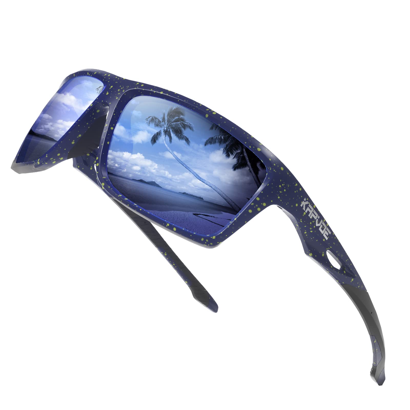 KAPVOE Polarized Sports Sunglasses for Men & Women - UV Protection, Lightweight & Shatterproof for Running, Cycling, Driving, Fishing & Golf - Perfect Outdoor Activewear Accessories