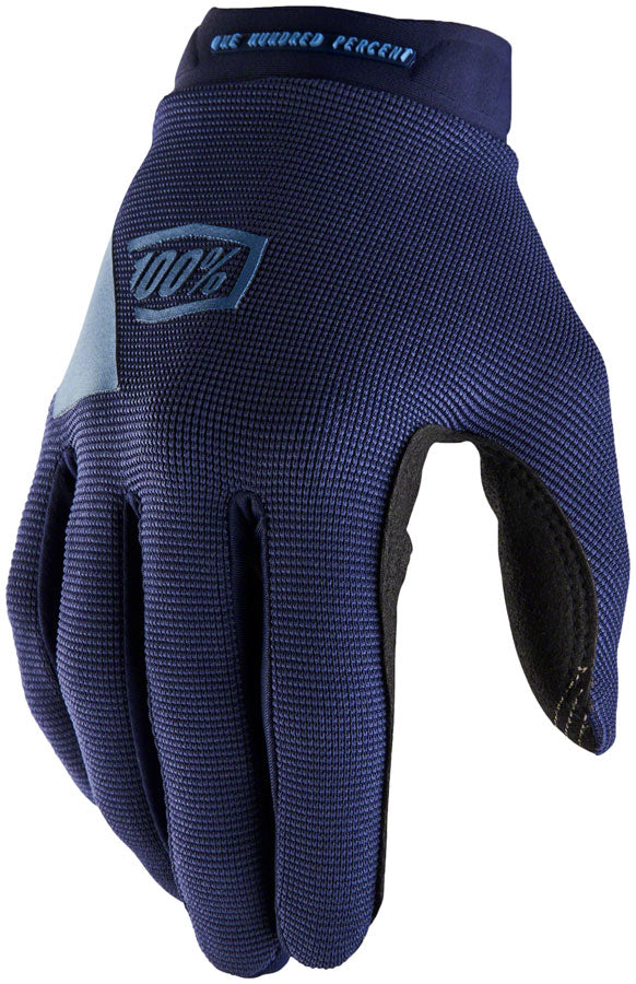 Ridecamp Gloves 100% Genuine Leather Full Finger Cycling Gloves for Men & Women - Navy/Slate Blue, Small - Perfect for Biking, Motorcycling & Outdoor Sports