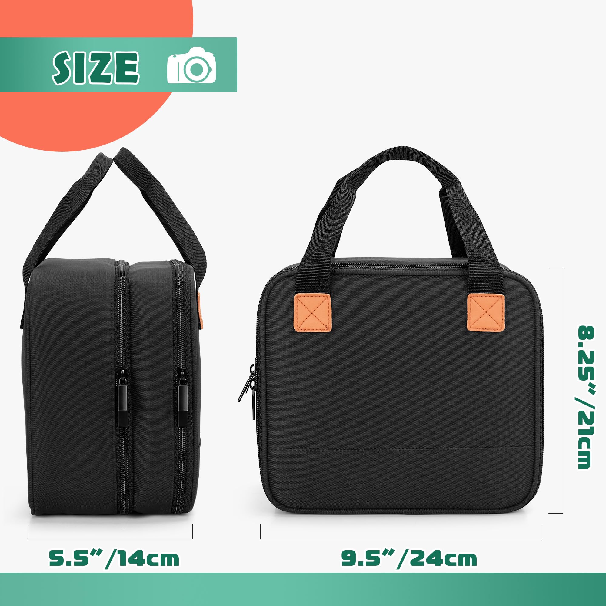 LUXJA Premium Photo Printer Carrying Case for Canon SELPHY CP1500 CP1300 CP1200 - Durable Protective Bag with Accessory Pockets (Black) - Perfect for Travel, Home & Studio Use