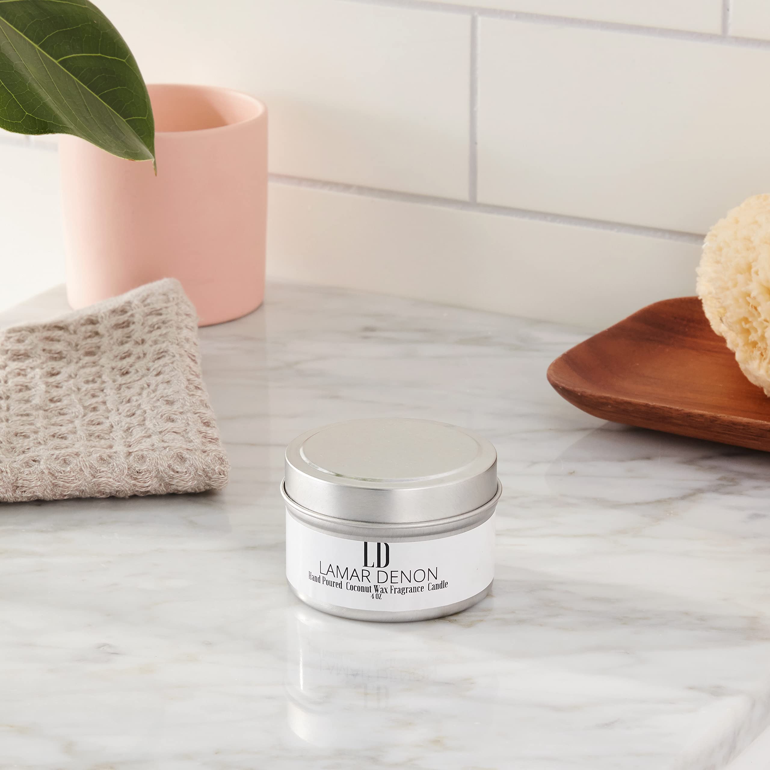 4 oz Travel Size Tin Candle - Peppermint Lavender Scented Spa Candle with Clean Burning Coconut Wax & Cotton Wick | Unisex Aromatherapy Gift for Men & Women | Perfect for Relaxation, Meditation & Home Decor