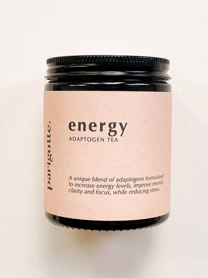 Parigotte Adaptogen Tea - Natural Energy Boost for Stress Relief & Focus | Perfect for Workouts, Yoga & Daily Wellness