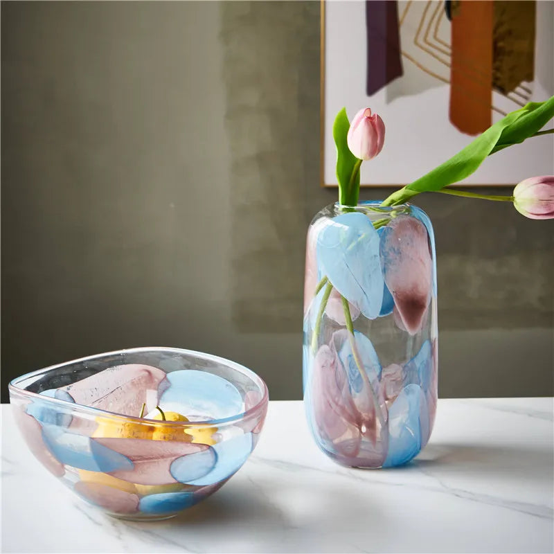 Pastel Bloom Hydroponics Vase - Elegant Glass Flower Vase for Home Decor, Office Desk, Wedding Centerpieces & DIY Plant Growing