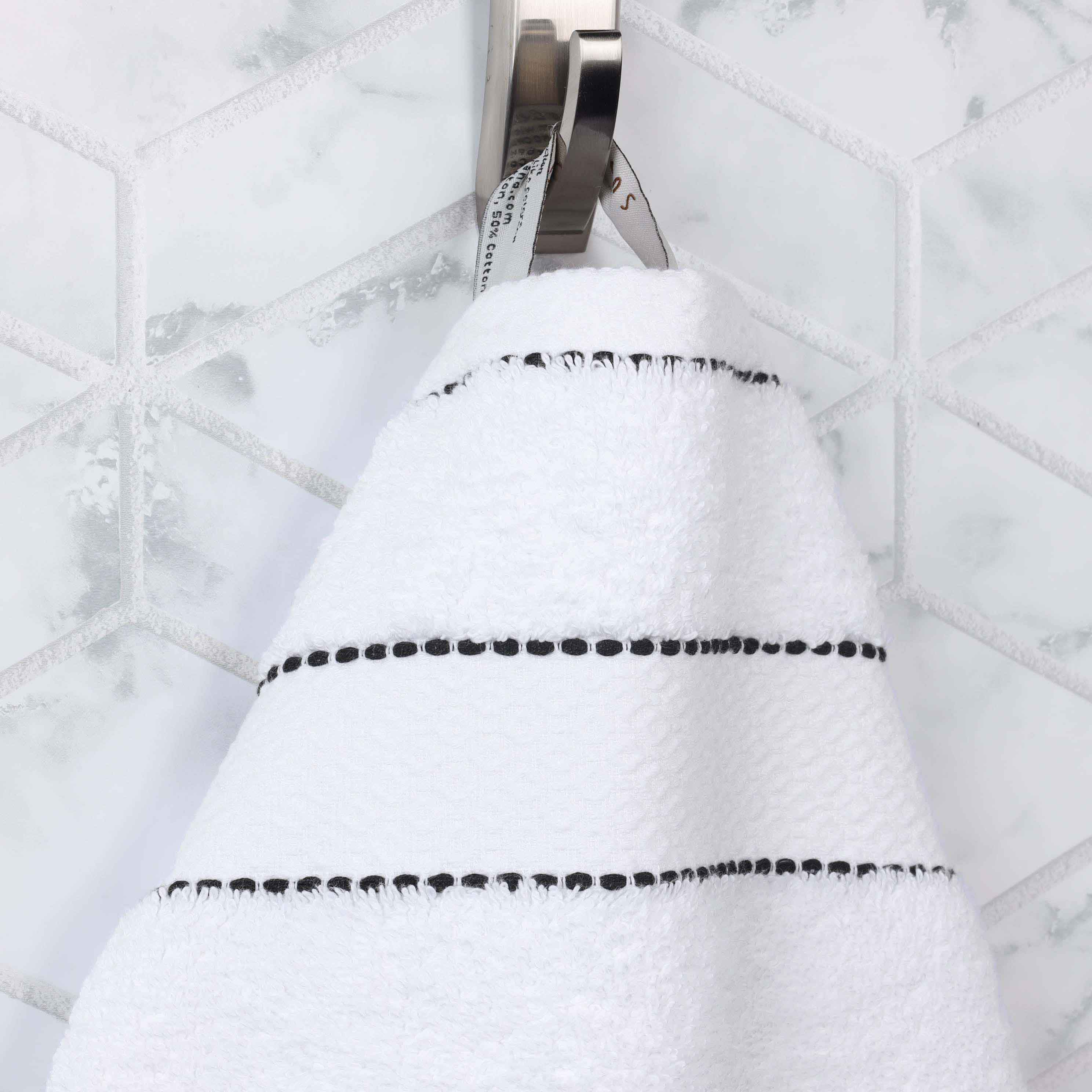 Premium Egyptian Giza Cotton Dobby 3-Piece Bath Towel Set - Ultra Absorbent, Soft & Luxurious for Spa, Bathroom, and Guest Use