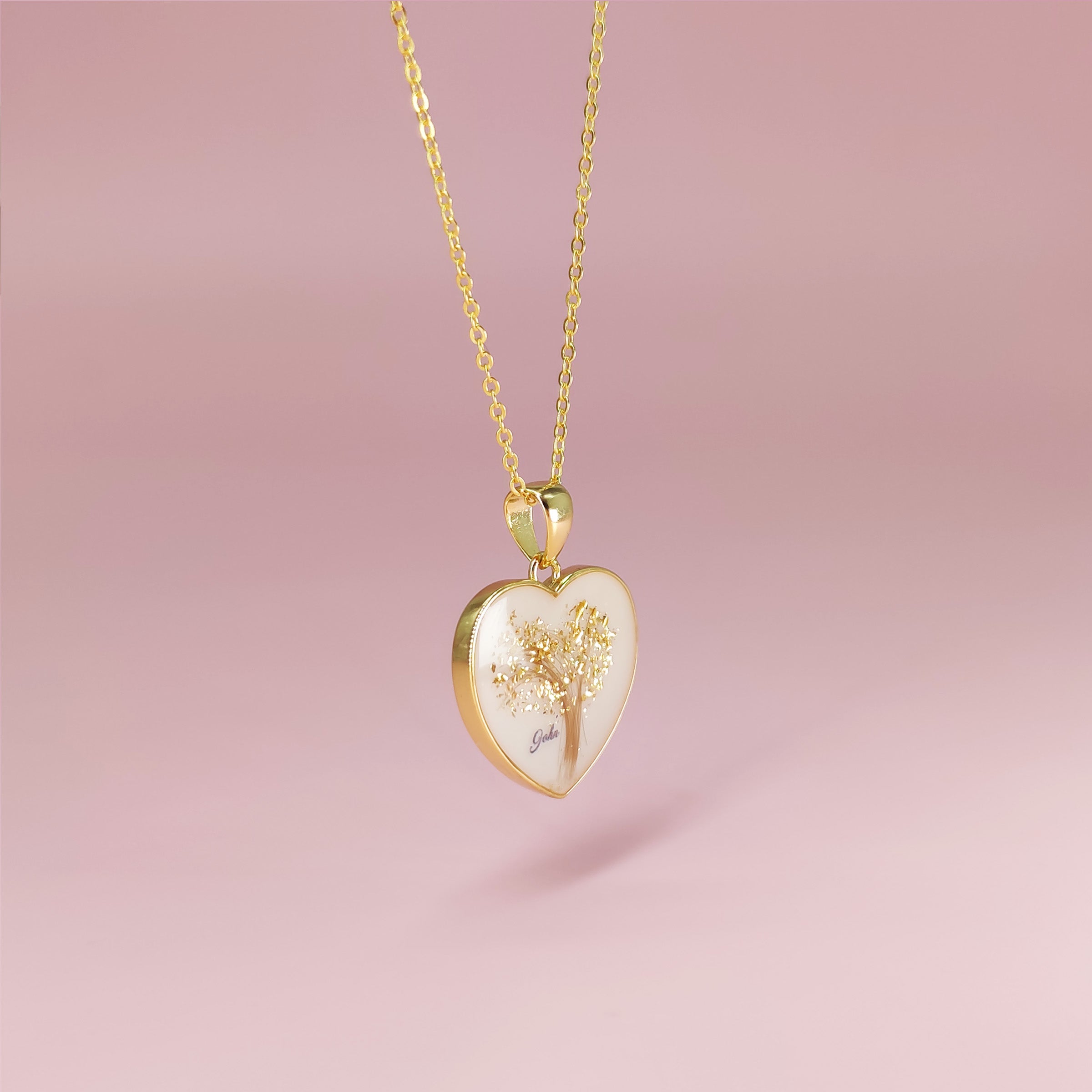 LifeTree: Heart Shaped Breastmilk & Baby Hair Gold Necklace - Keepsake Jewelry for Moms, Personalized Memorial Gift for New Mothers - Perfect for Baby Showers, Christenings & Cherished Memories