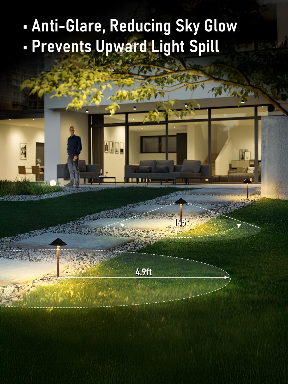 LEONLITE 12-Pack 3W LED Low Voltage Landscape Pathway Lights - 12-24V Waterproof Outdoor Lighting, 3000K Warm White, Cast Aluminum Bronze - Perfect for Yard, Garden, Walkway, Driveway & Patio Lighting