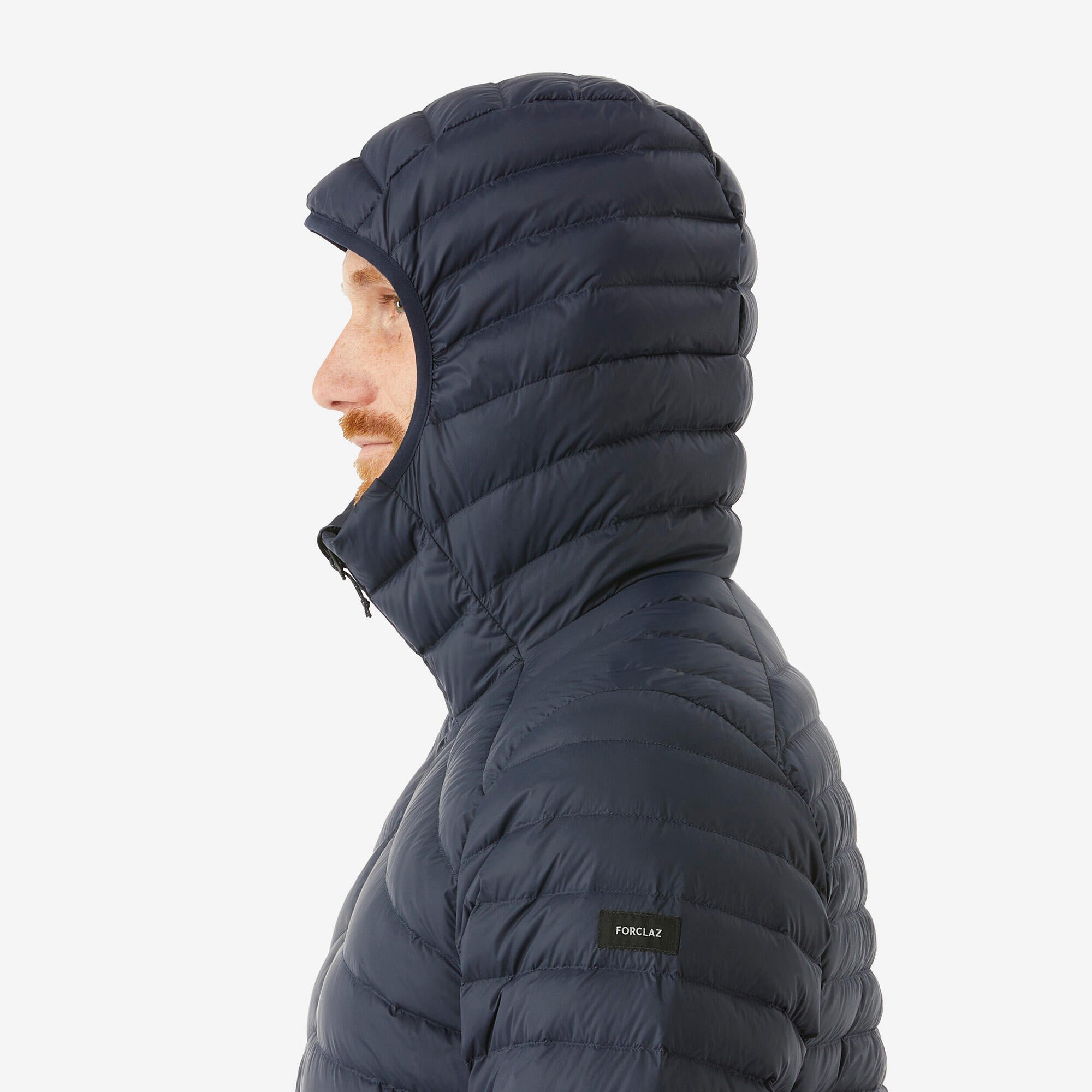 Forclaz Men's MT100 Hooded Down Puffer Jacket - Lightweight Winter Coat, Waterproof & Windproof, Warm Insulated Outdoor Jacket for Hiking, Skiing & Cold Weather Activities