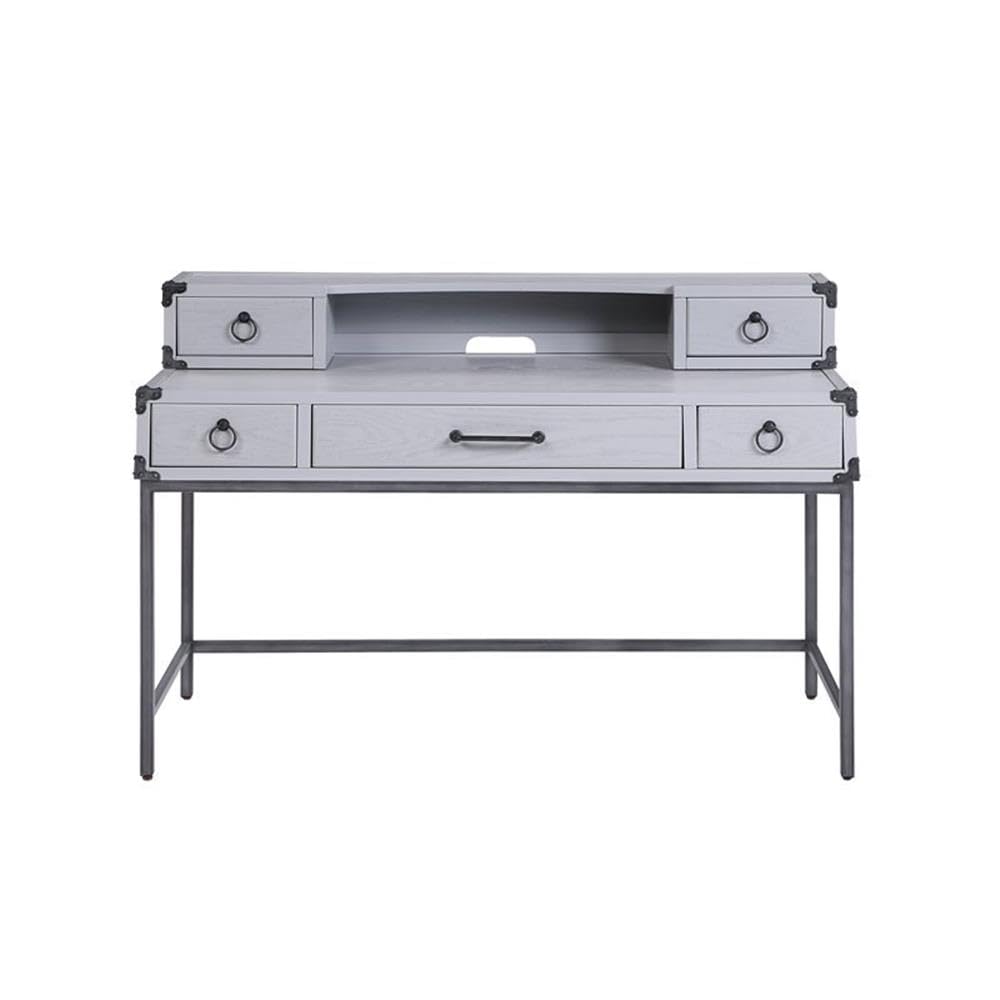 Acme Orchest 3-Drawer Wooden Desk Table in Gray - Modern Home Office Furniture for Study & Work