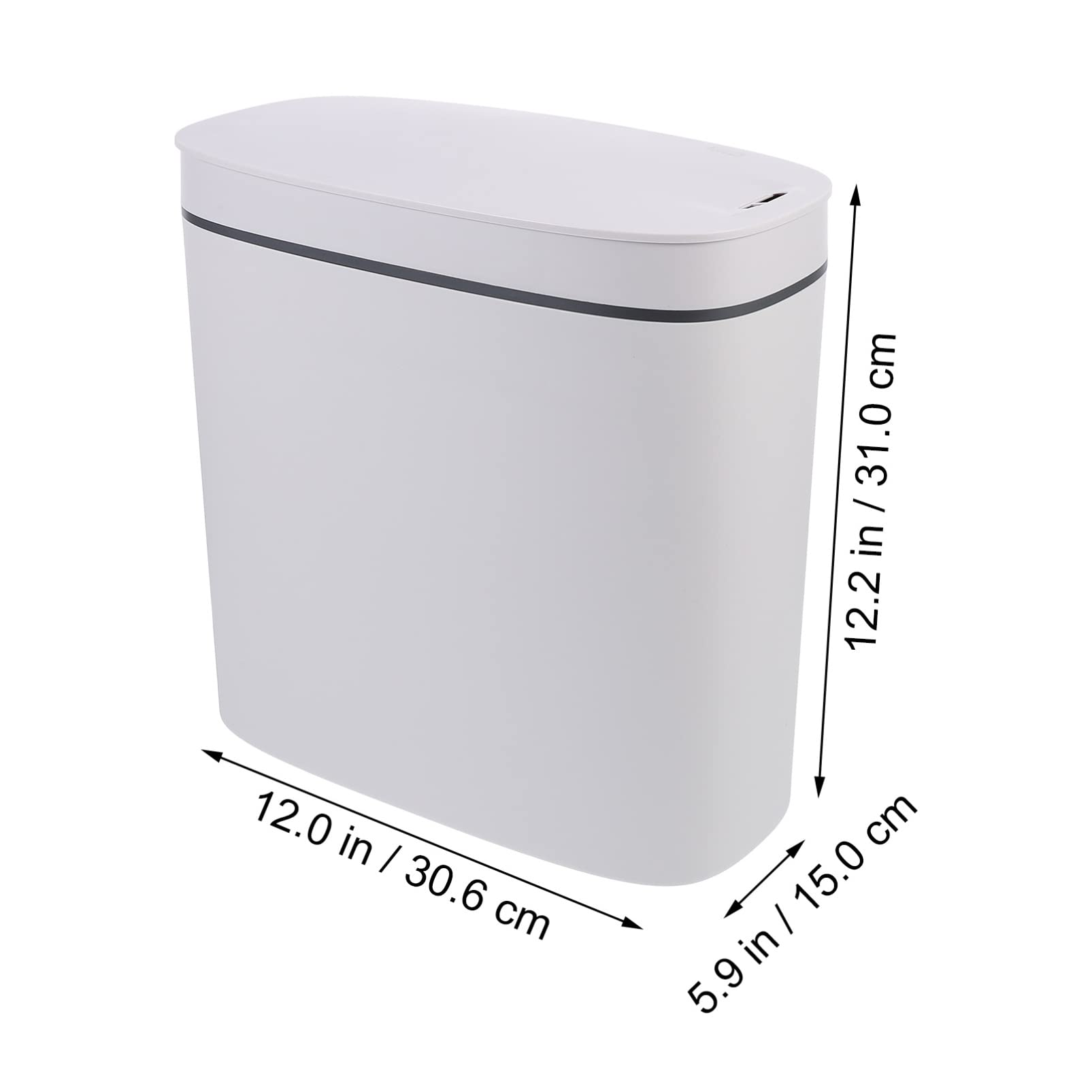 VORCOOL Automatic Motion Sensor Trash Can - 14L Touchless Rectangular Kitchen Garbage Bin with Lid, Plastic Waste Basket for Bathroom, Bedroom, Office & Home Kitchen | Hands-Free, Hygienic & Convenient Disposal