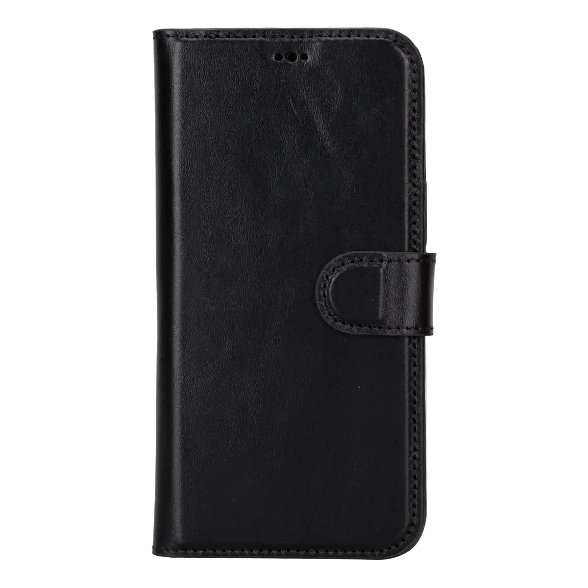Premium Black Leather Wallet Case for iPhone 15 Pro Max - Slim RFID Blocking Protective Cover with Card Slots | Perfect for Business, Travel & Everyday Use