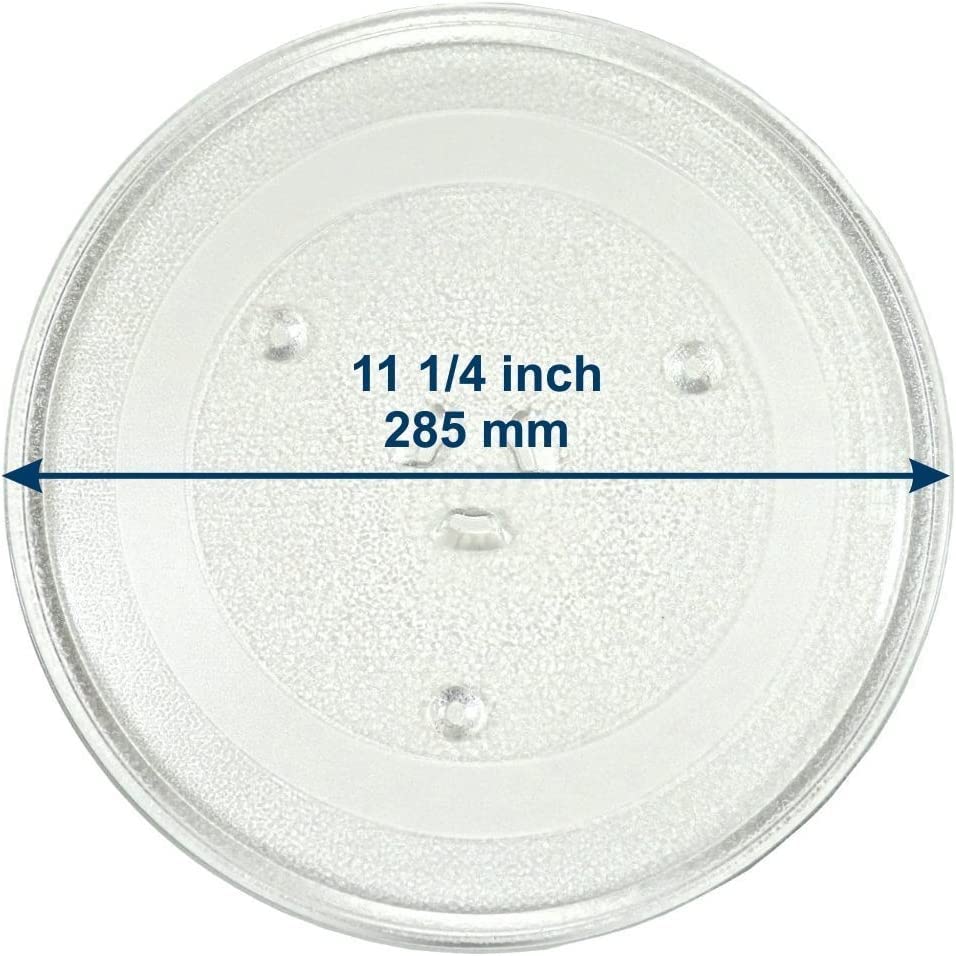 HQRP 11.25-Inch Microwave Glass Turntable Plate - Replacement for West Bend 3517203500 & EM925A Ovens - Durable Rotating Tray for Even Heating - Perfect for Popcorn, Reheating Meals & Family Cooking