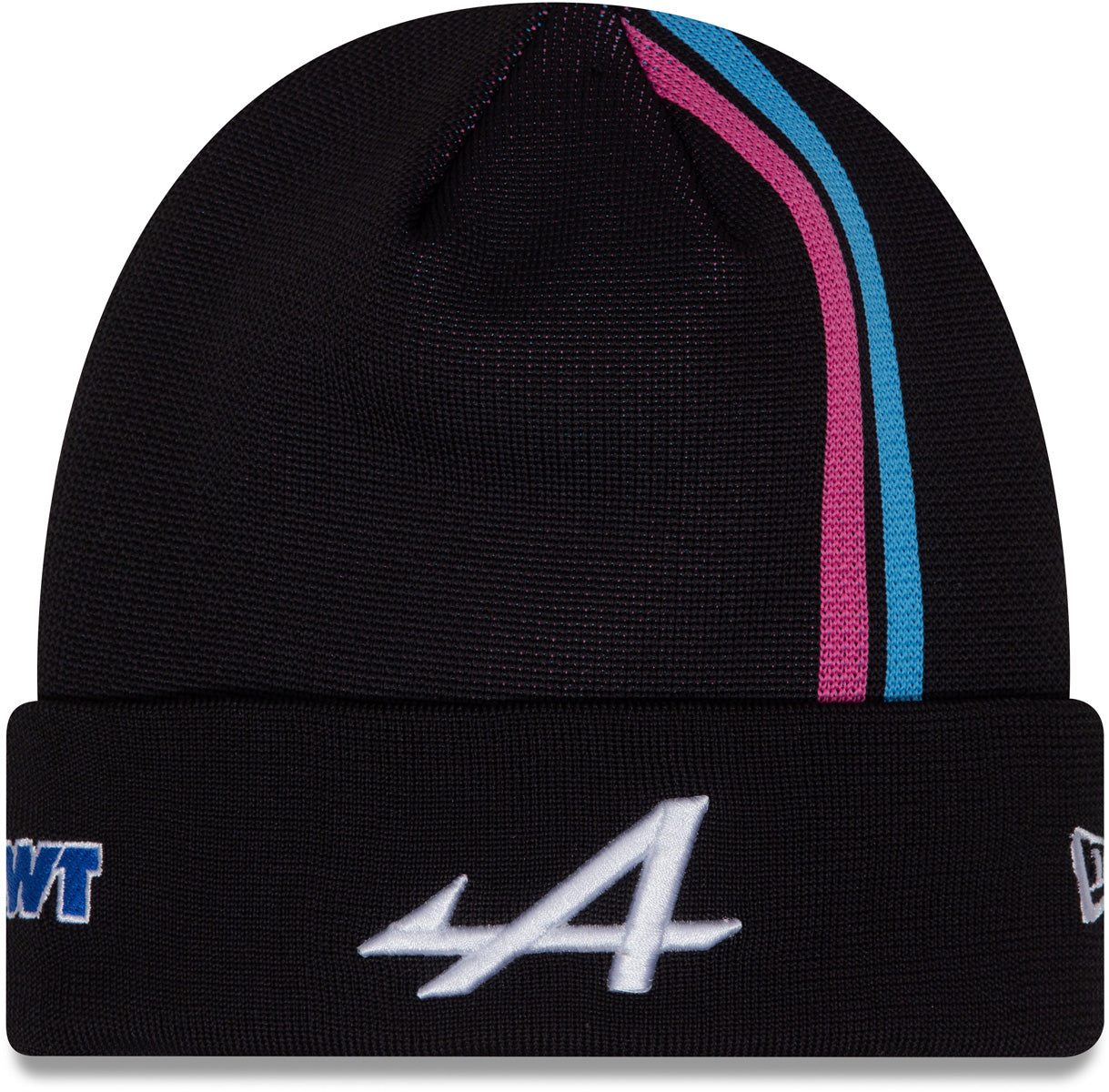 Alpine F1 New Era Pierre Gasly Stripe Knit Beanie - Official Formula 1 Merchandise for Winter & Racing Fans - Perfect for Cold Weather & Motorsport Events