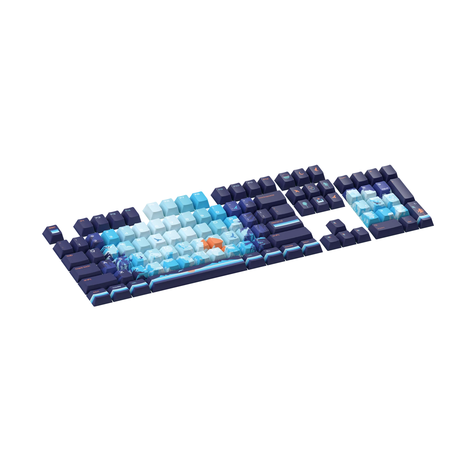Synth Sunrise Limited Edition Keycaps - Custom Mechanical Keyboard Keycaps for Gaming & Typing - Perfect for PC, Mac, and Laptop Enthusiasts