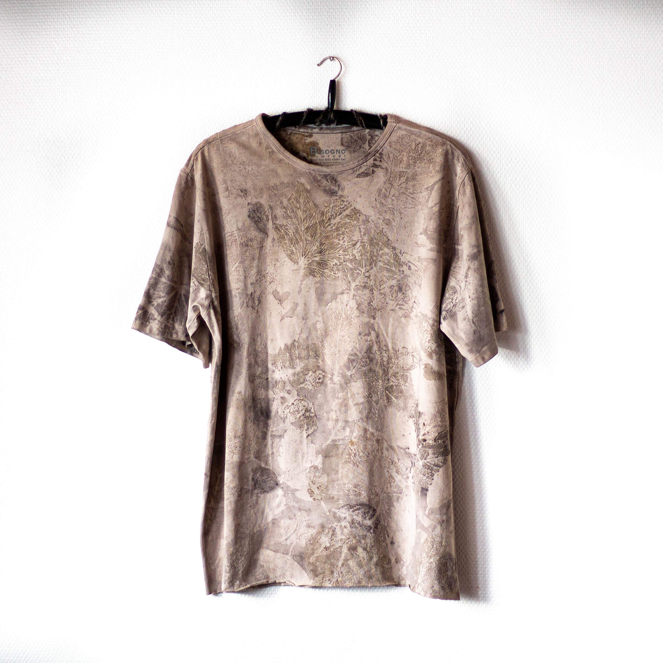Eco-Friendly Botanical Print Cotton Women's T-Shirt | Natural Hand-Dyed Top | Casual & Sustainable Fashion for Everyday Wear