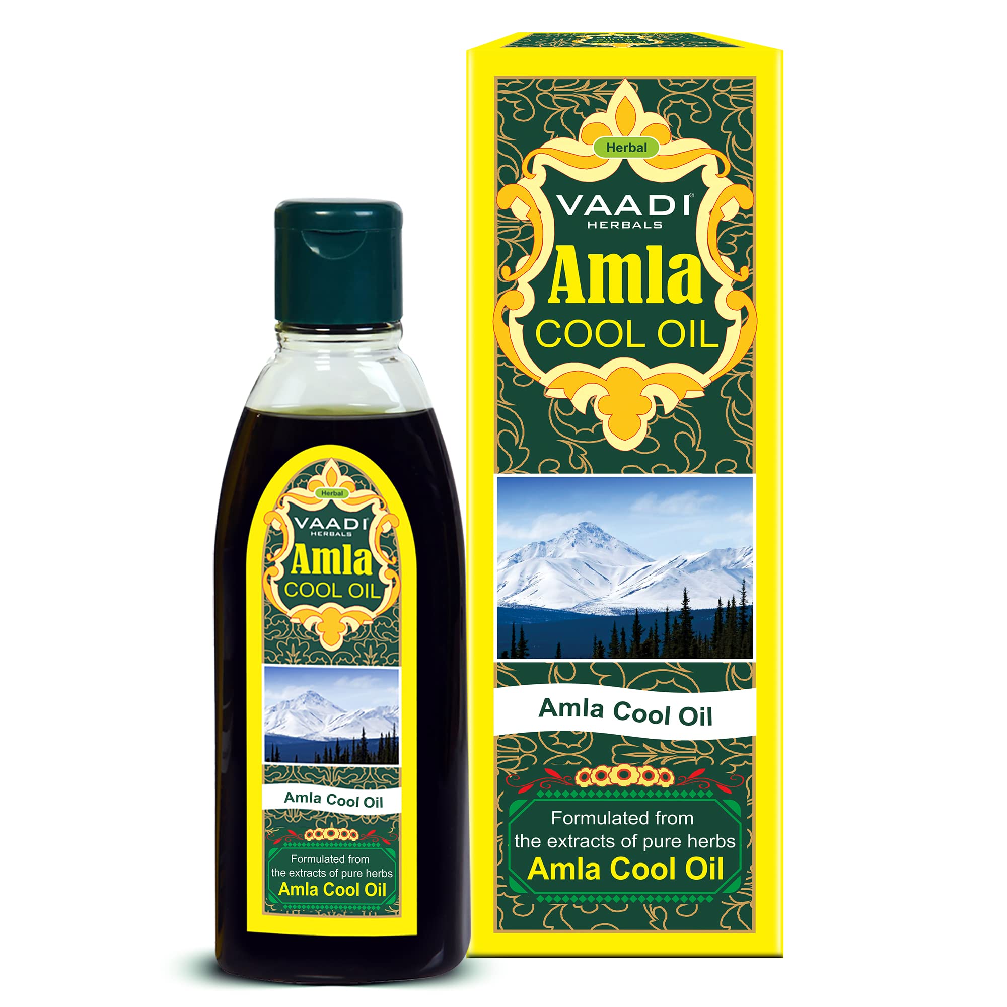 Vaadi Herbals Amla & Brahmi Herbal Oil Blend - 3 Pack (6.76 Oz Each) for Hair Growth, Scalp Care & Ayurvedic Treatment - Perfect for Daily Hair Massage & Natural Hair Regimen