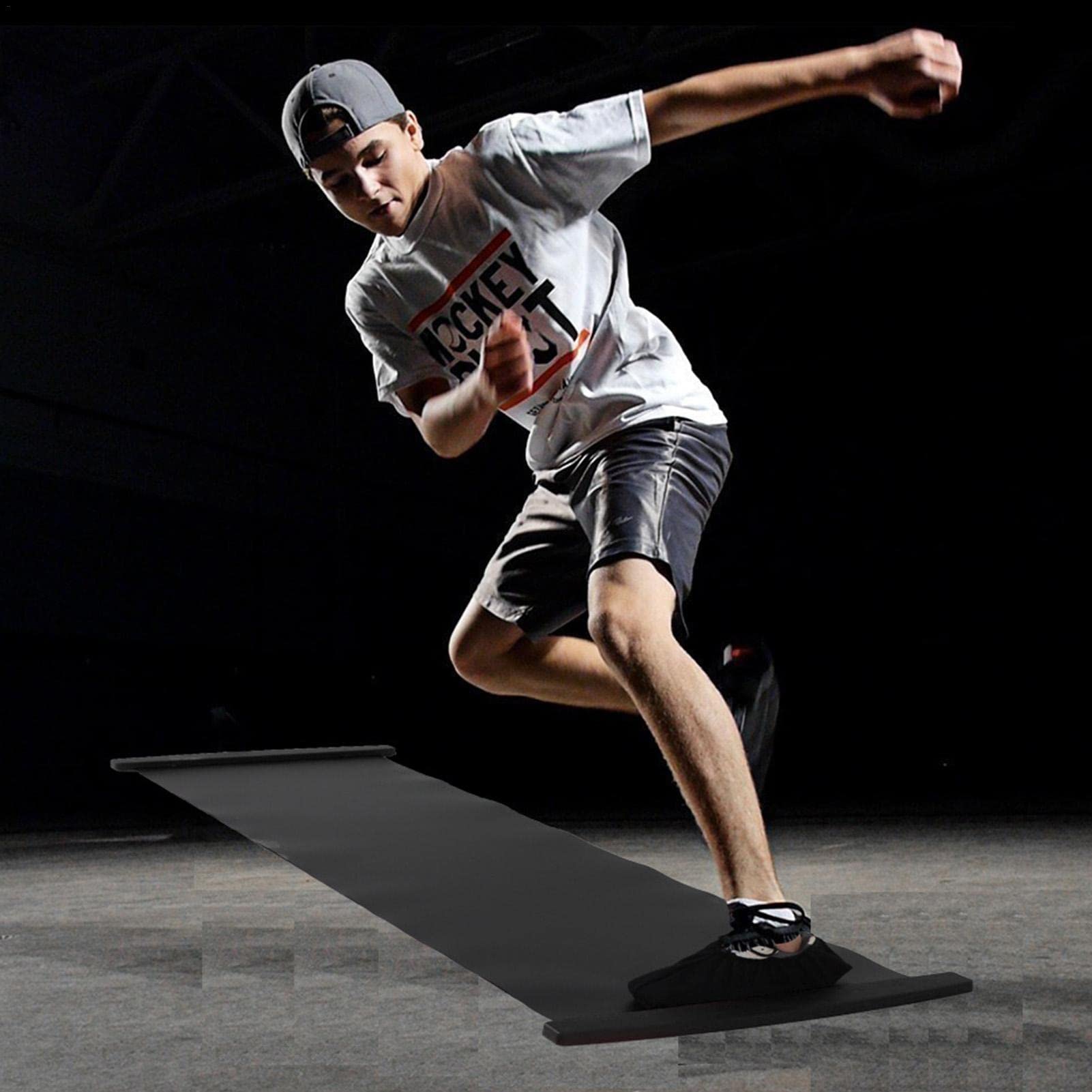 Best Exercise Slide Board Mat for Hockey Training & Fitness Workouts - Non-Slip Balance Board for Skating, Home Gym & Core Strength Exercises