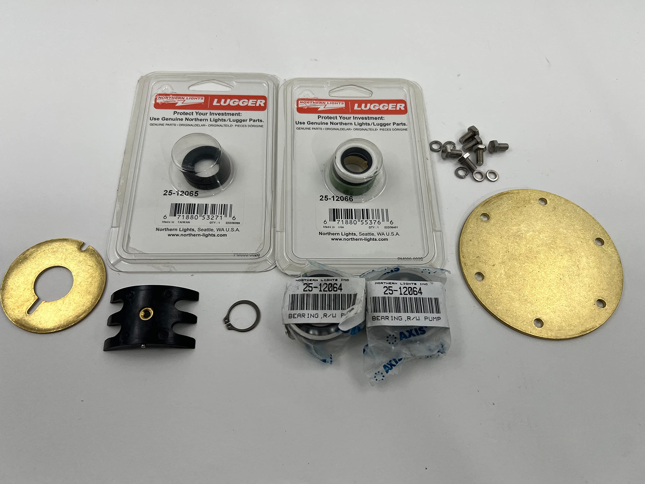 Genuine Northern Lights 25-12004 Water Pump Repair Kit - Compatible with Raw Water Pumps 25-12057 & 25-15405 - Marine Engine Cooling System Maintenance - Perfect for Boat, Yacht, and Marine Engine Repairs
