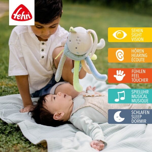 Fehn Musical Octopus Toy - Interactive Baby Toy with Lights & Sounds for Early Learning & Sensory Development | Perfect for Playtime, Nursery & Toddler Gifts