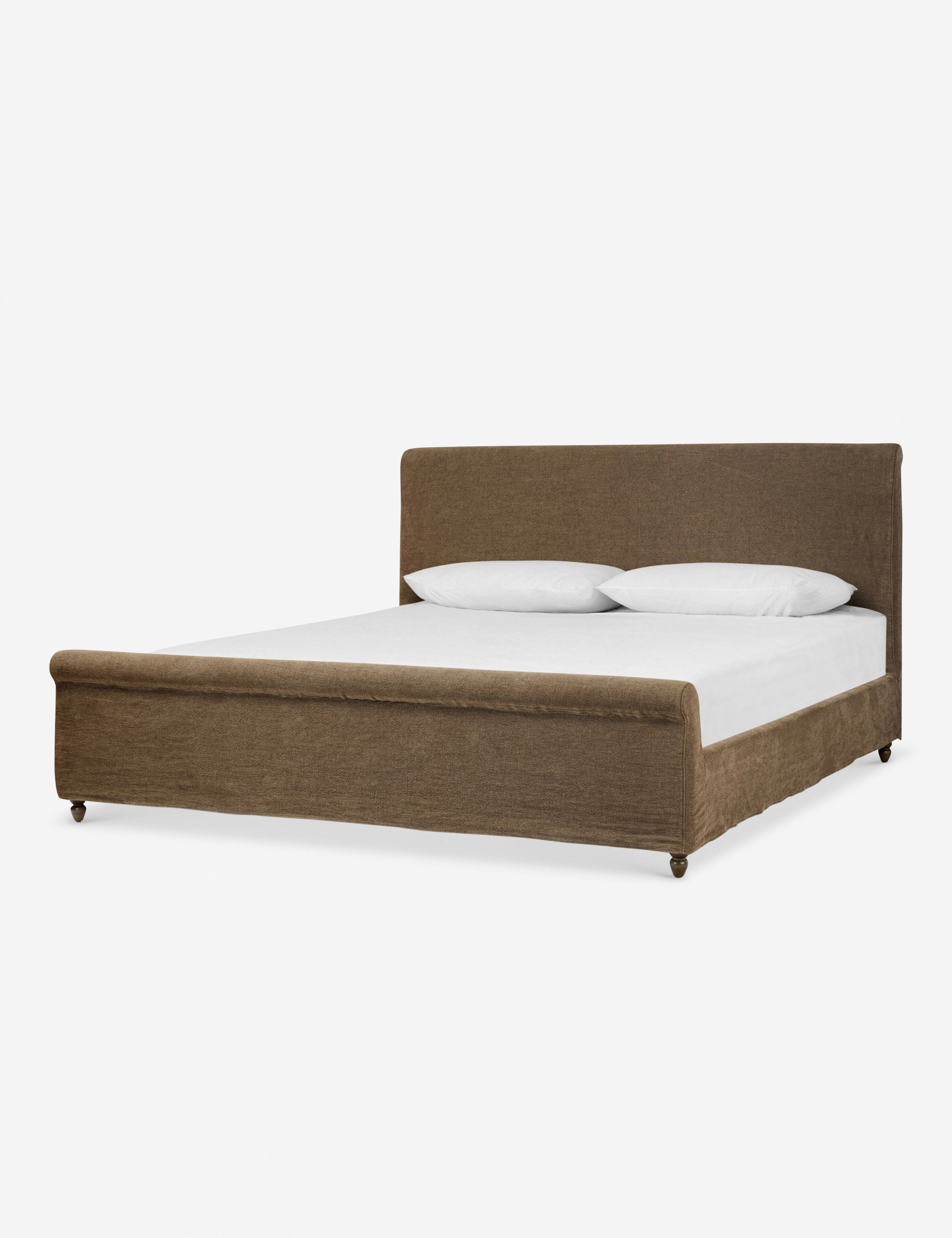 Dalia Slipcover Bed by Amber Lewis x Four Hands - Modern Upholstered Bed Frame for Bedroom Decor - Perfect for Master Bedroom, Guest Room & Cozy Home Styling