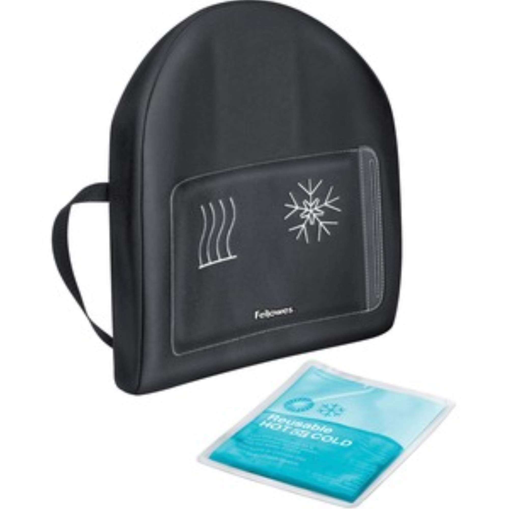 Fellowes Heat and Soothe Back Support Cushion - Ergonomic Lumbar Support for Office Chair, Car Seat & Home Use - Relieves Back Pain & Improves Posture